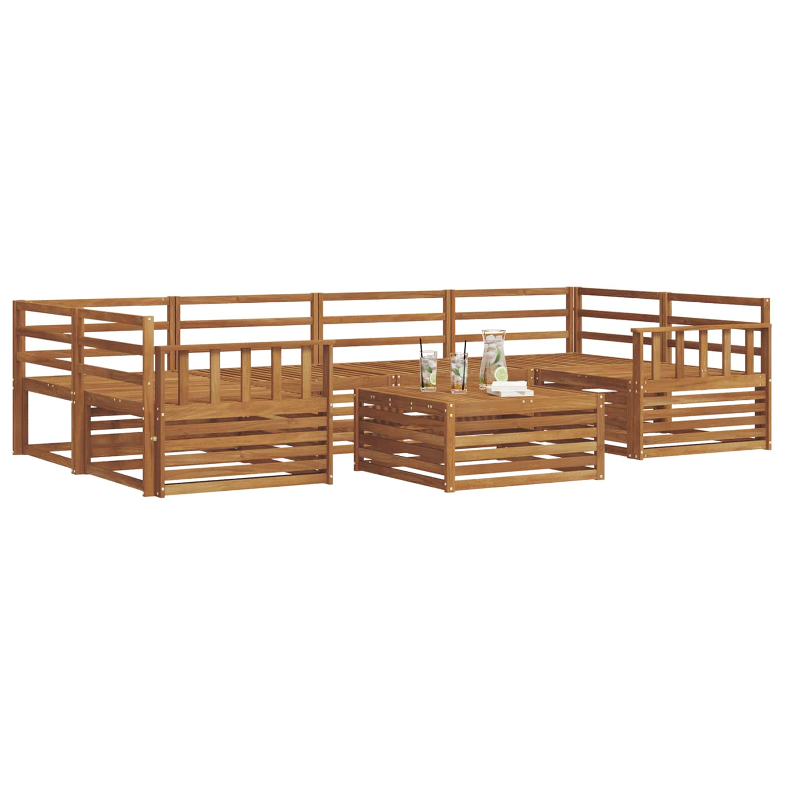 Ensemble de canapés d'extérieur 7 pcs Naturel - XIOS
