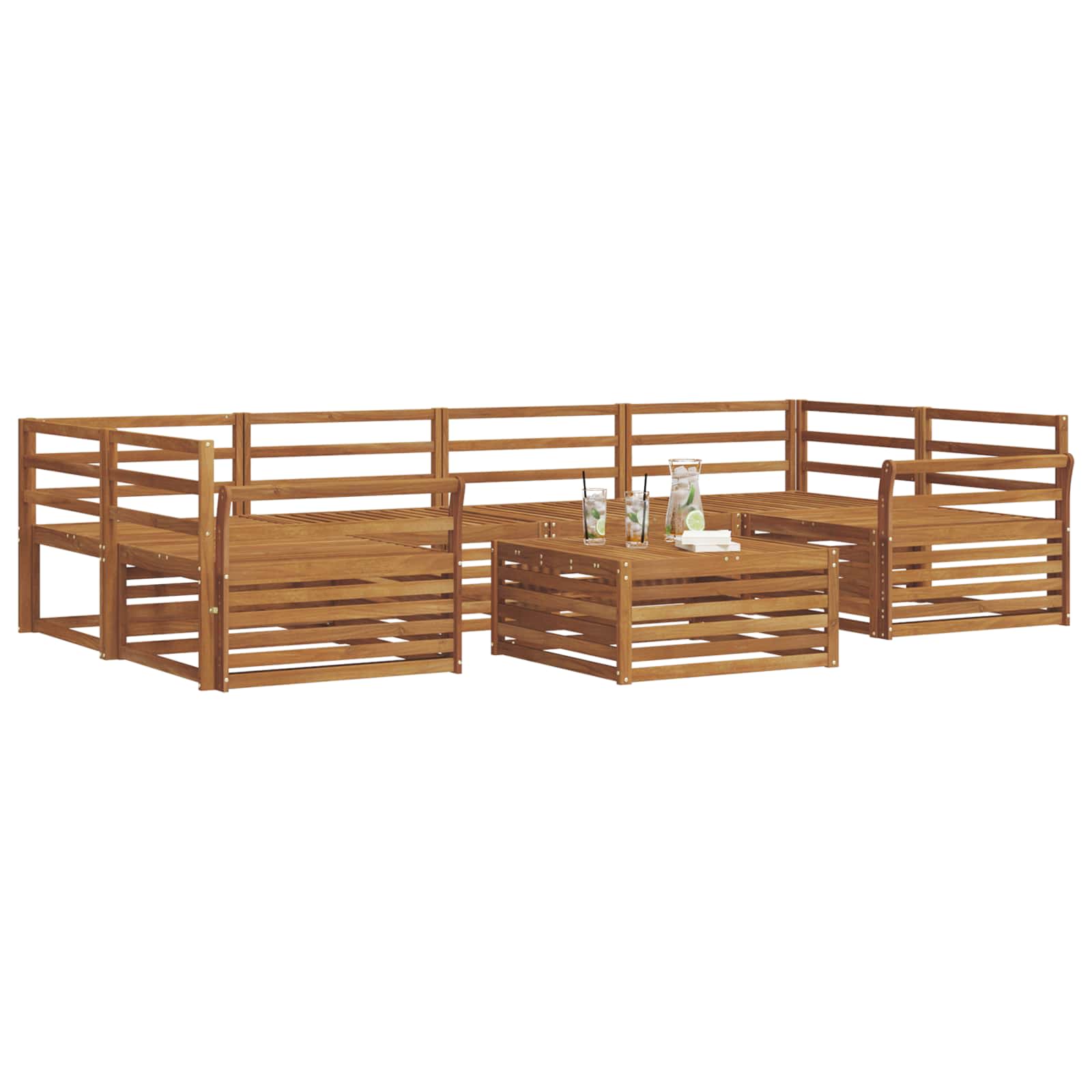 Ensemble de canapés d'extérieur 7 pcs Naturel - XIOS