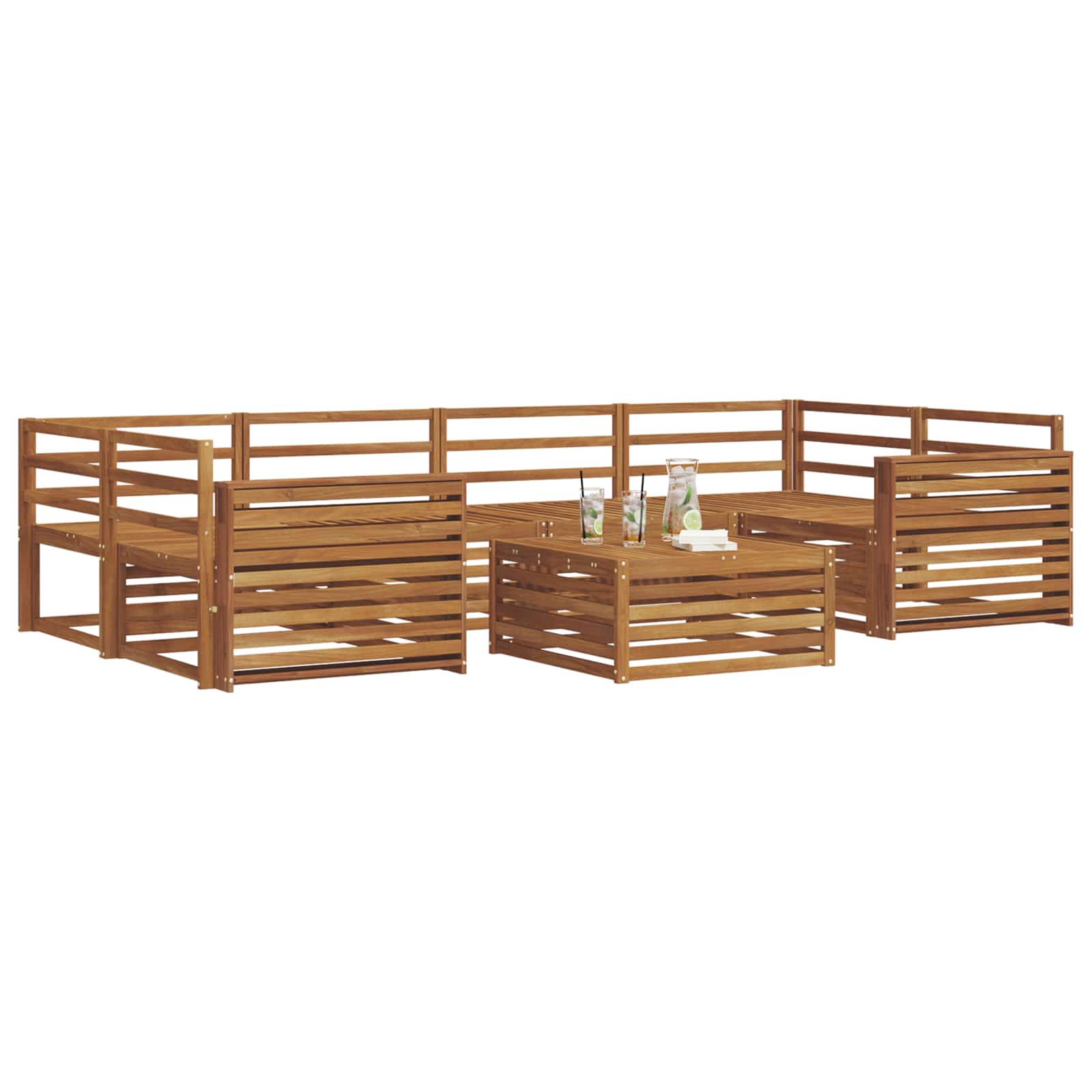 Ensemble de canapés d'extérieur 7 pcs Naturel - XIOS