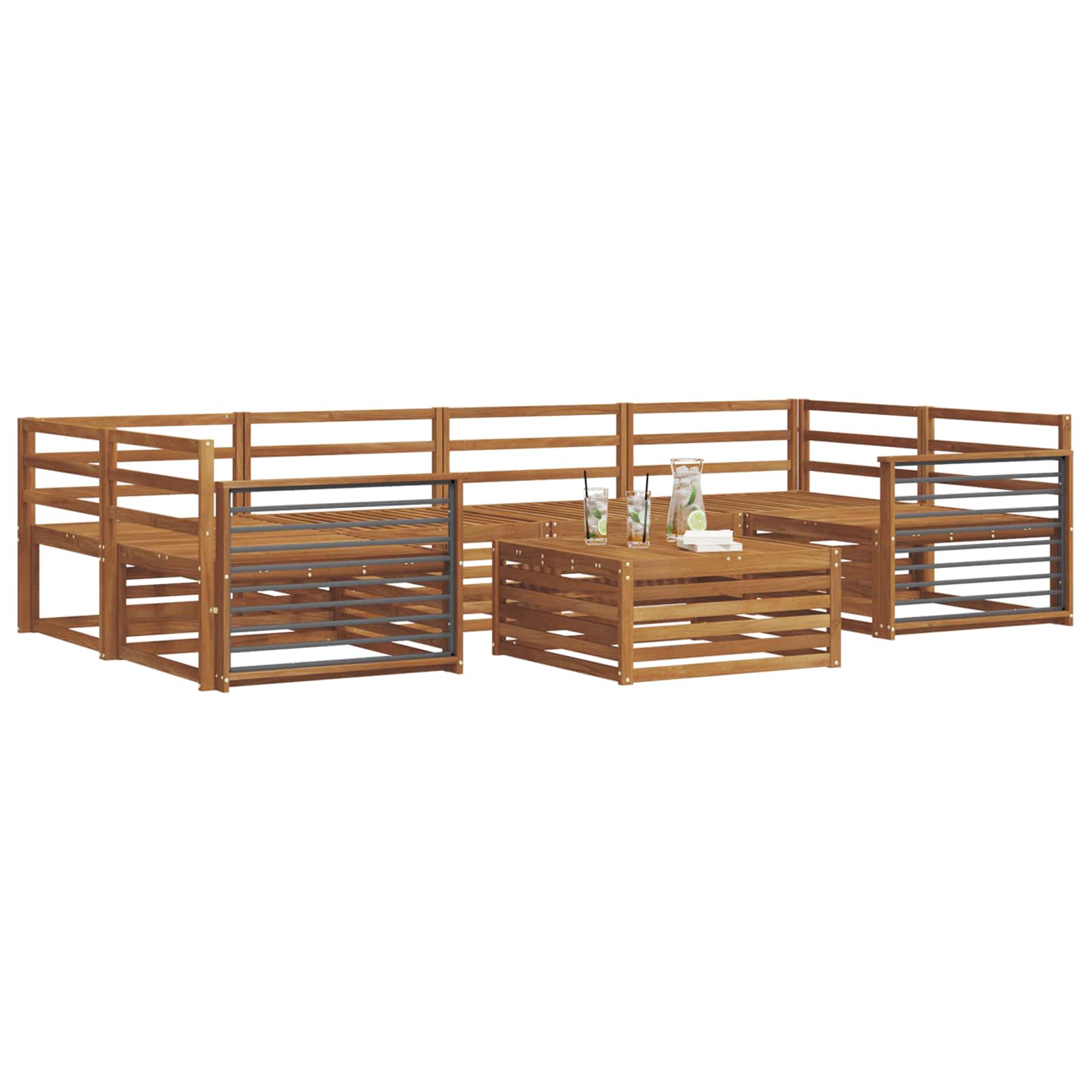Ensemble de canapés d'extérieur 7 pcs Naturel - XIOS