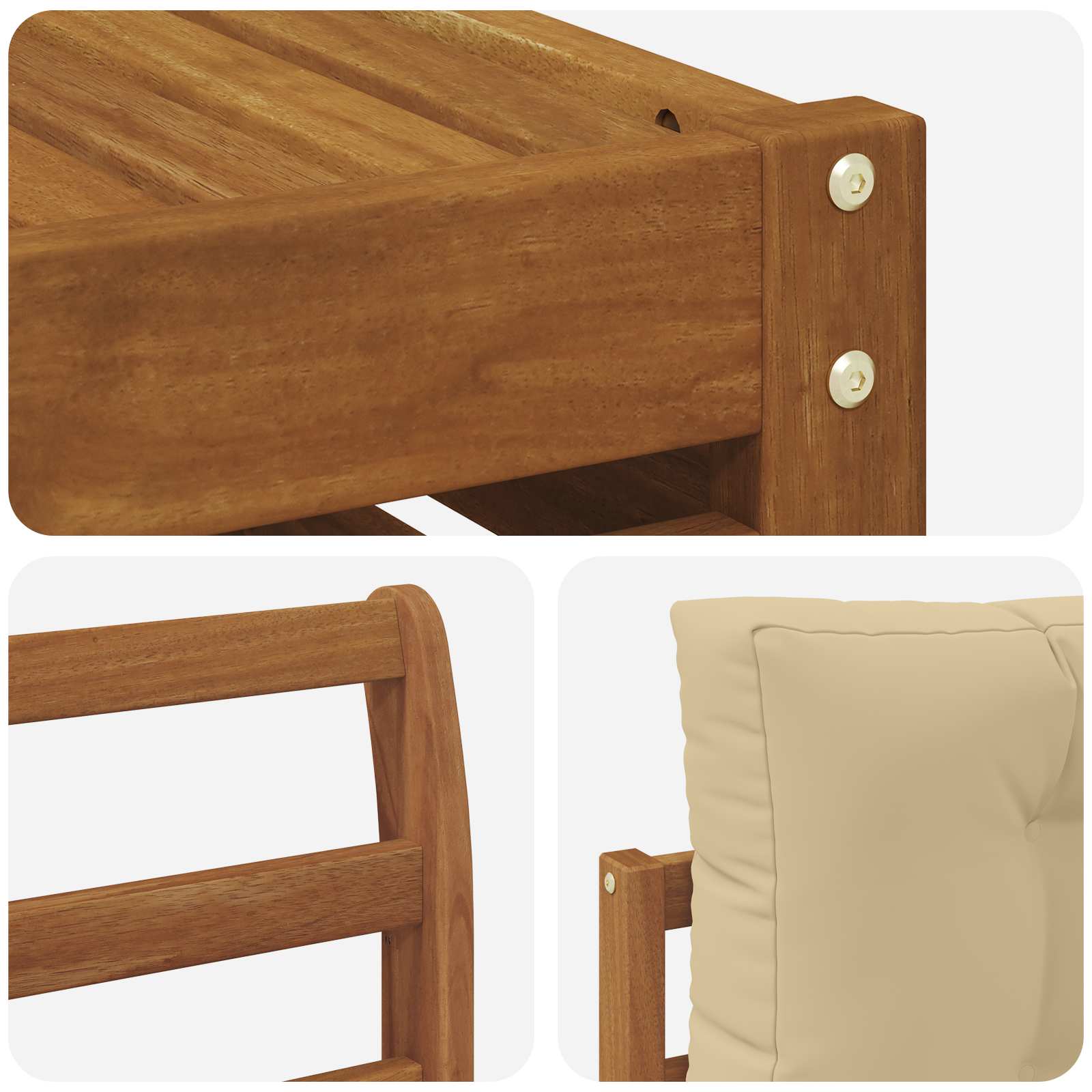 Ensemble de canapés d'extérieur 9 pcs Naturel et Beige - XIOS