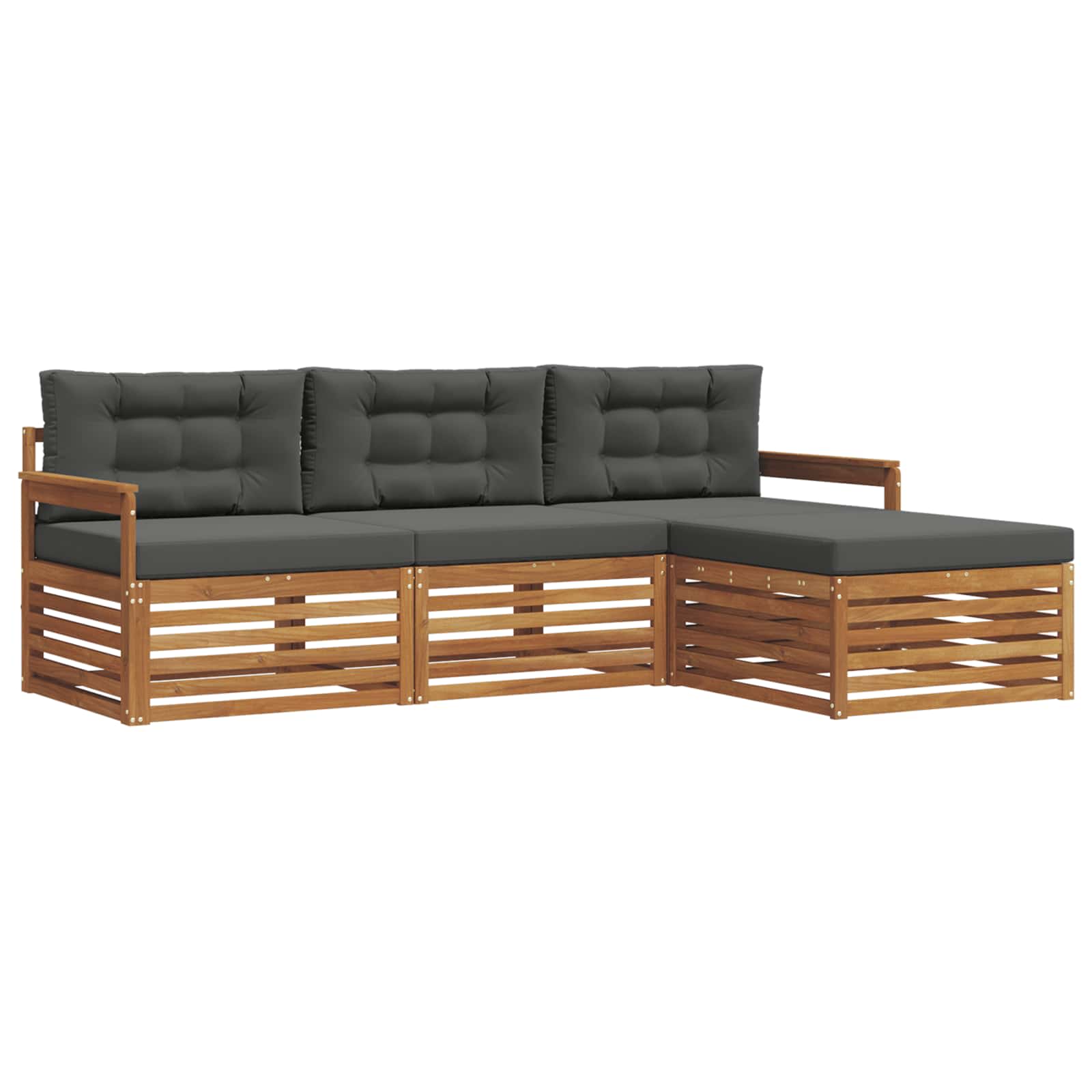 Ensemble de canapés d'extérieur Naturel et Anthracite - XIOS