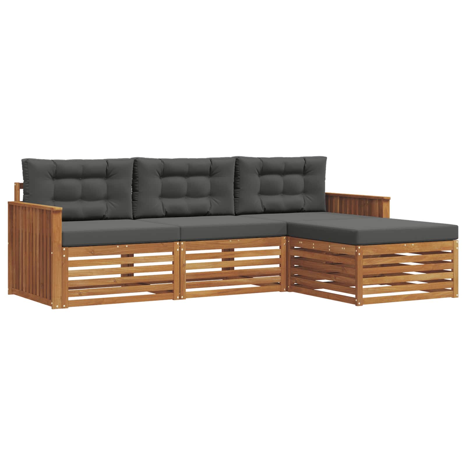 Ensemble de canapés d'extérieur Naturel et Anthracite - XIOS