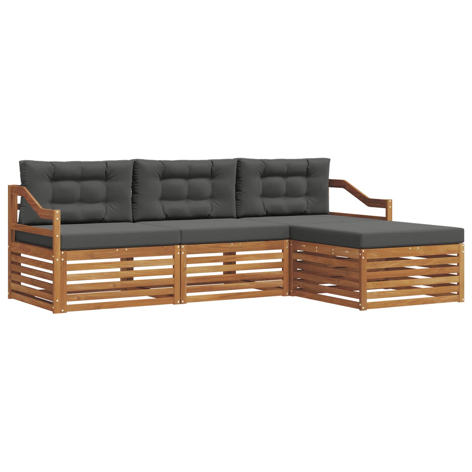 Ensemble de canapés d'extérieur Naturel et Anthracite - XIOS