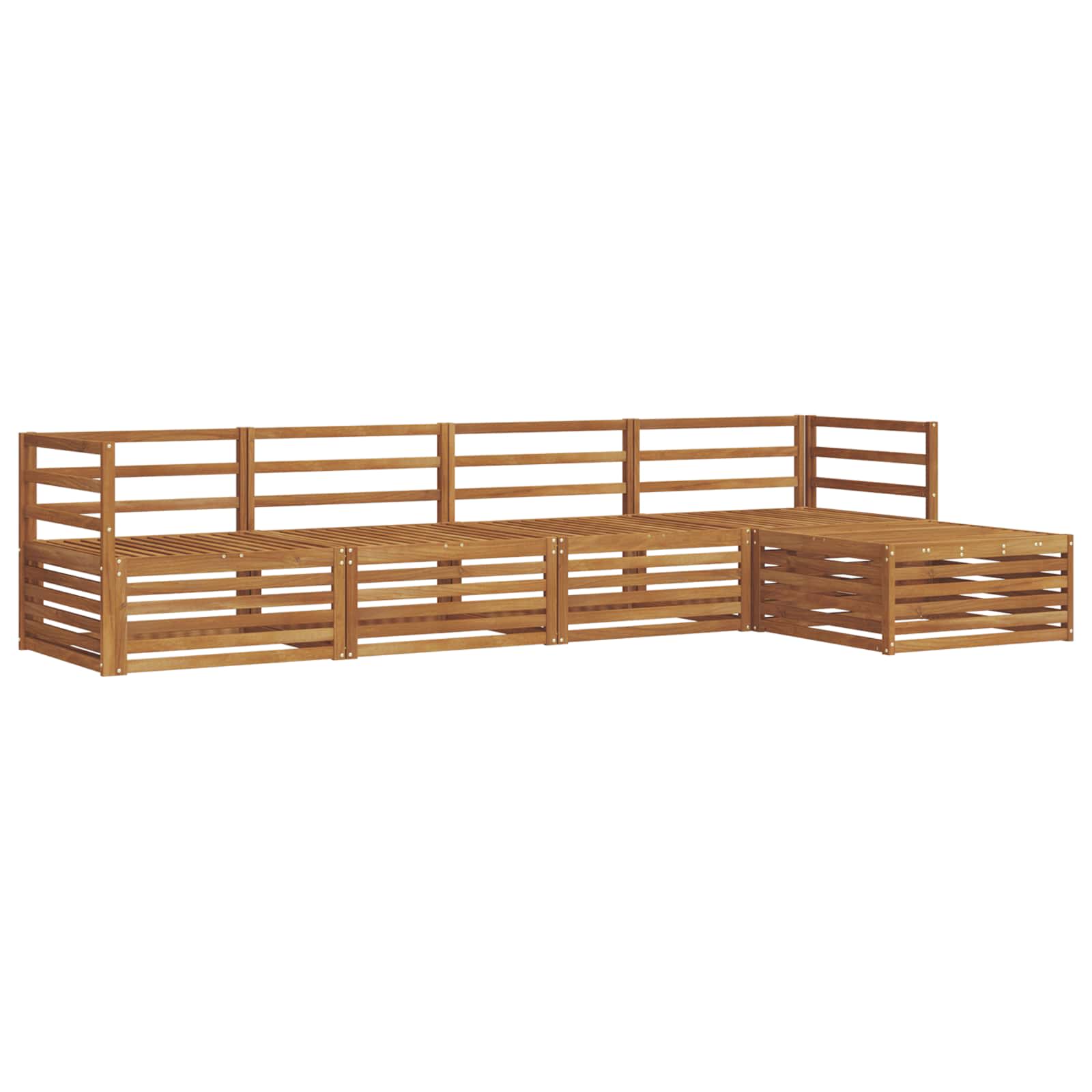 Ensemble de canapés d'extérieur 5 pcs Naturel - XIOS