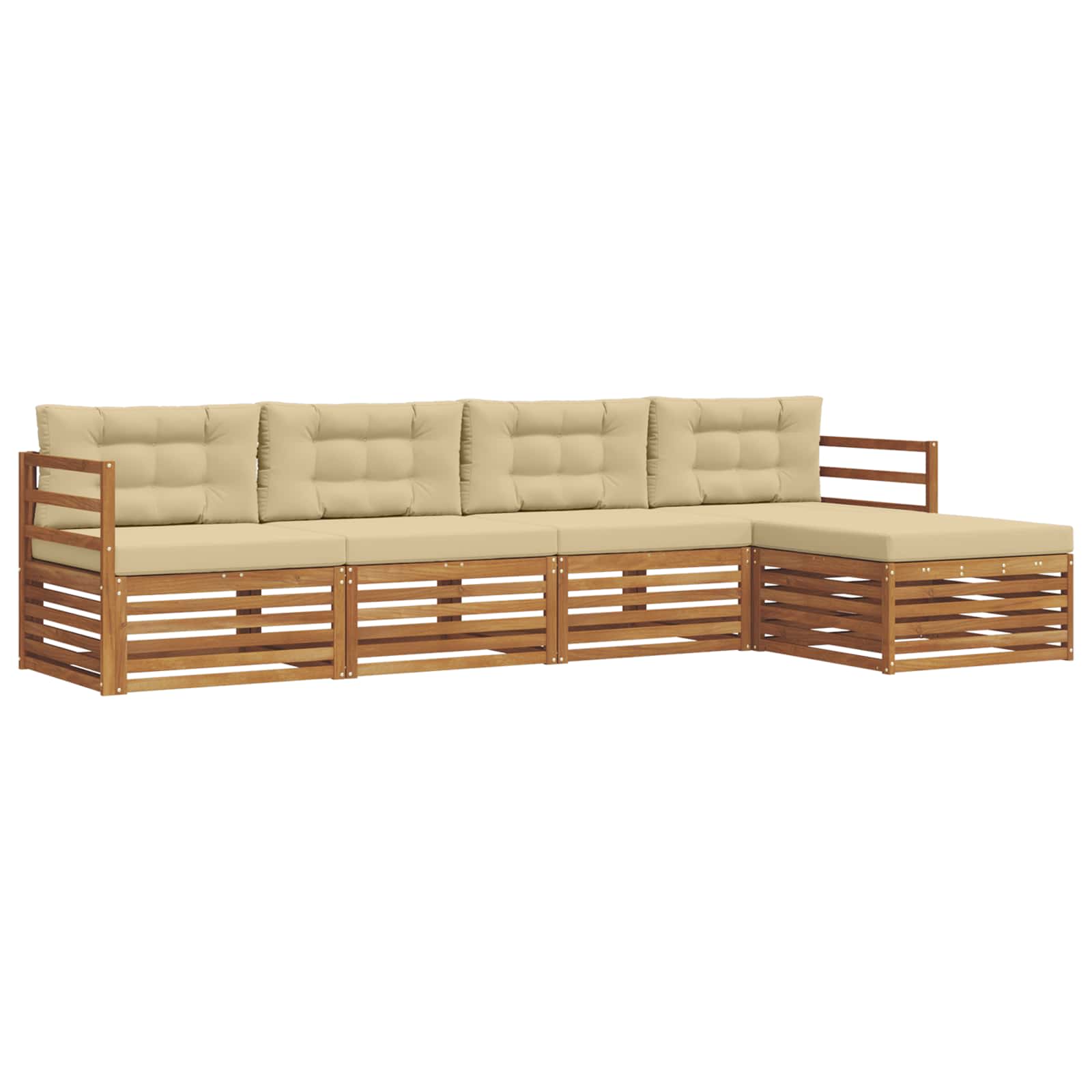 Ensemble de canapés d'extérieur 5 pcs Naturel et Beige - XIOS