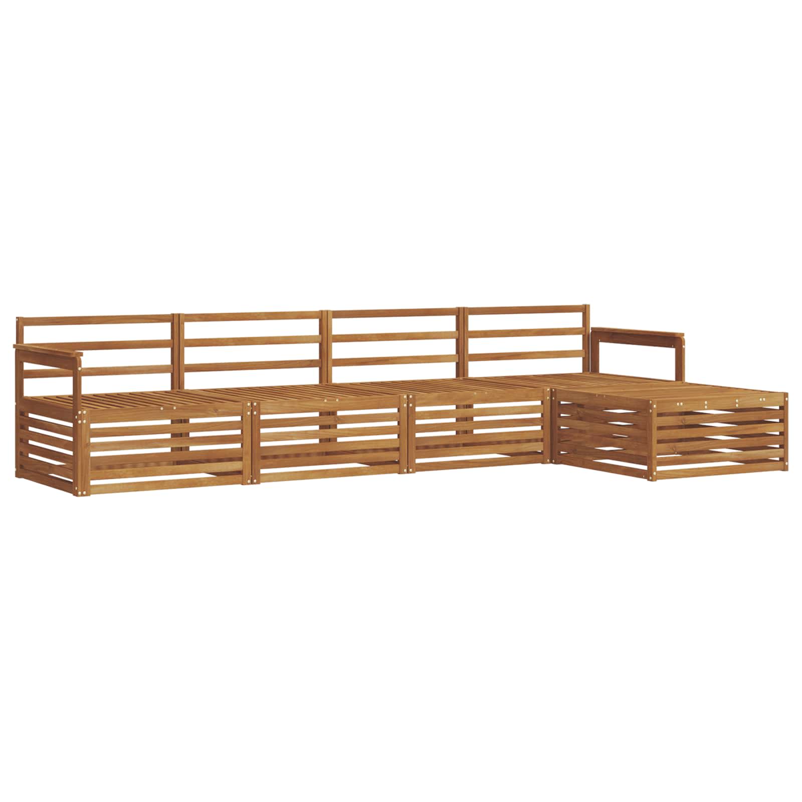 Ensemble de canapés d'extérieur 5 pcs Naturel - XIOS