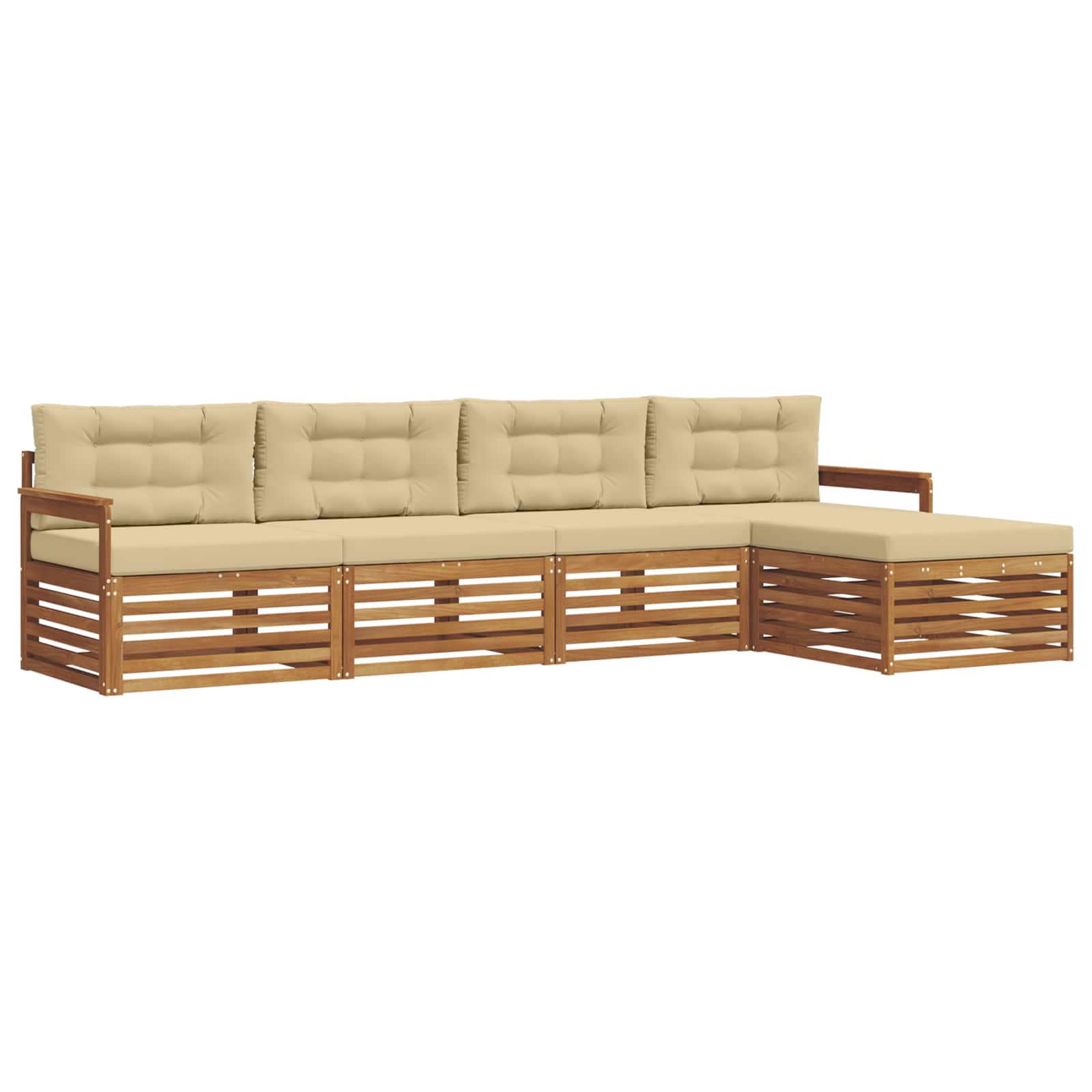 Ensemble de canapés d'extérieur 5 pcs Naturel et Beige - XIOS