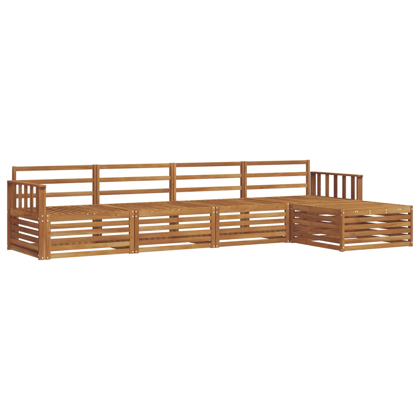 Ensemble de canapés d'extérieur 5 pcs Naturel - XIOS