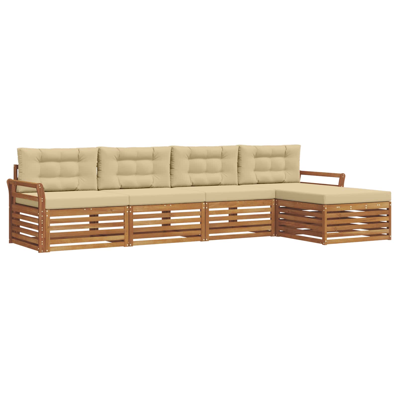Ensemble de canapés d'extérieur 5 pcs Naturel et Beige - XIOS