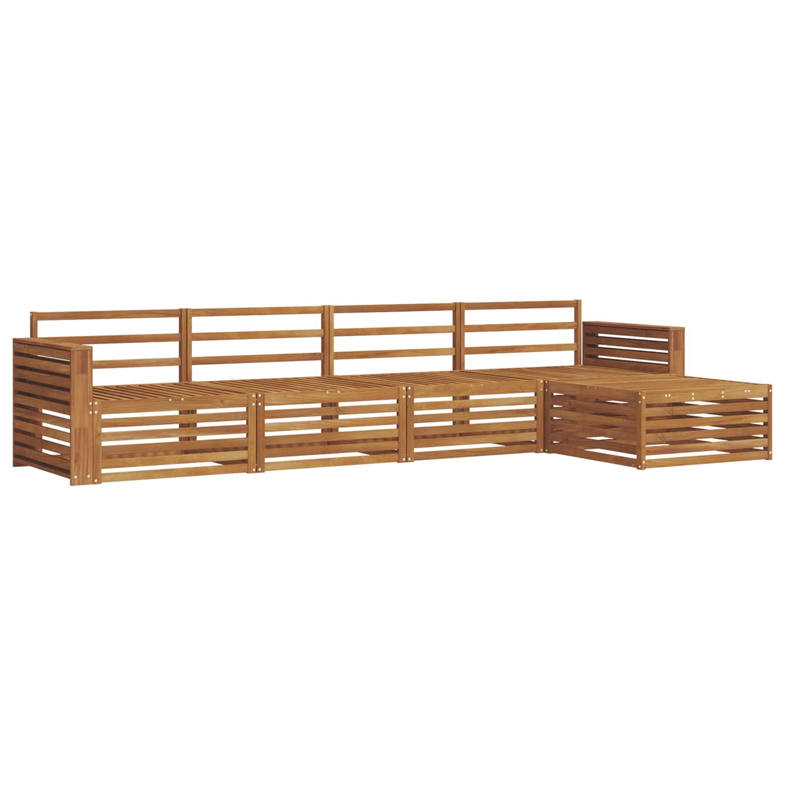 Ensemble de canapés d'extérieur 5 pcs Naturel - XIOS