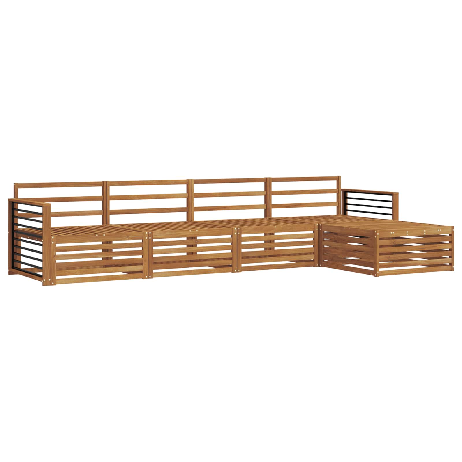 Ensemble de canapés d'extérieur 5 pcs Naturel - XIOS