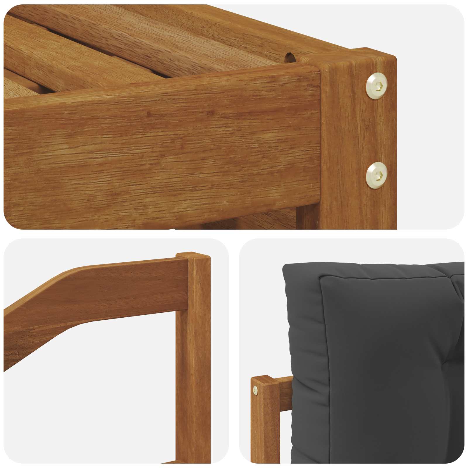 Ensemble de canapés d'extérieur 5 pcs Naturel et Anthracite - XIOS