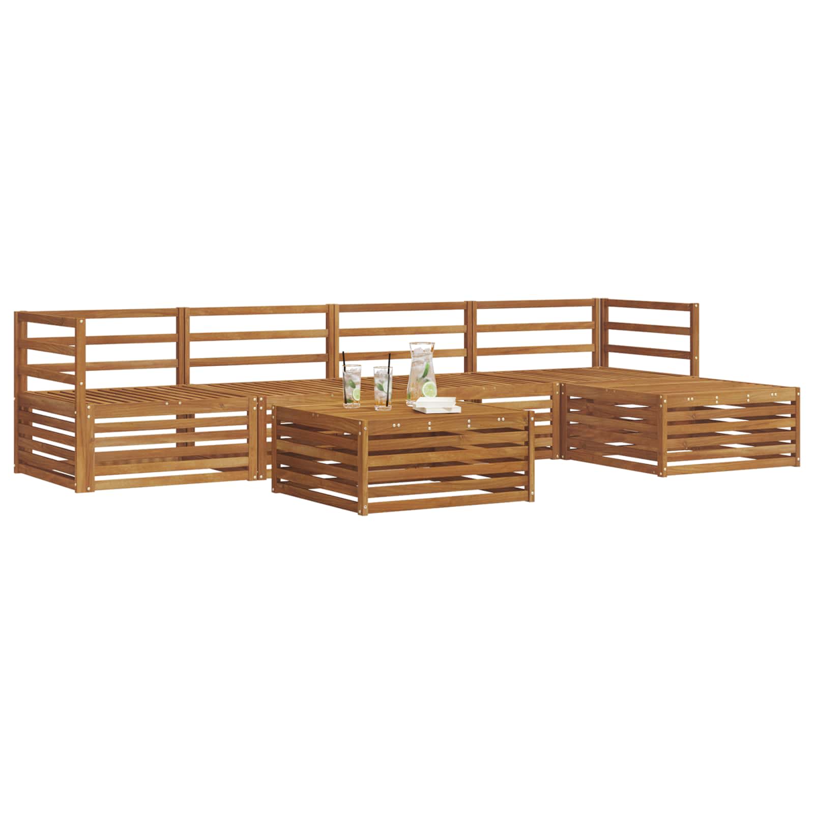 Ensemble de canapés d'extérieur 6 pcs Naturel - XIOS