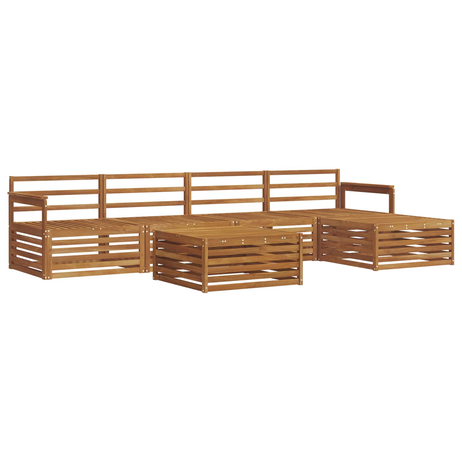 Ensemble de canapés d'extérieur 6 pcs Naturel - XIOS