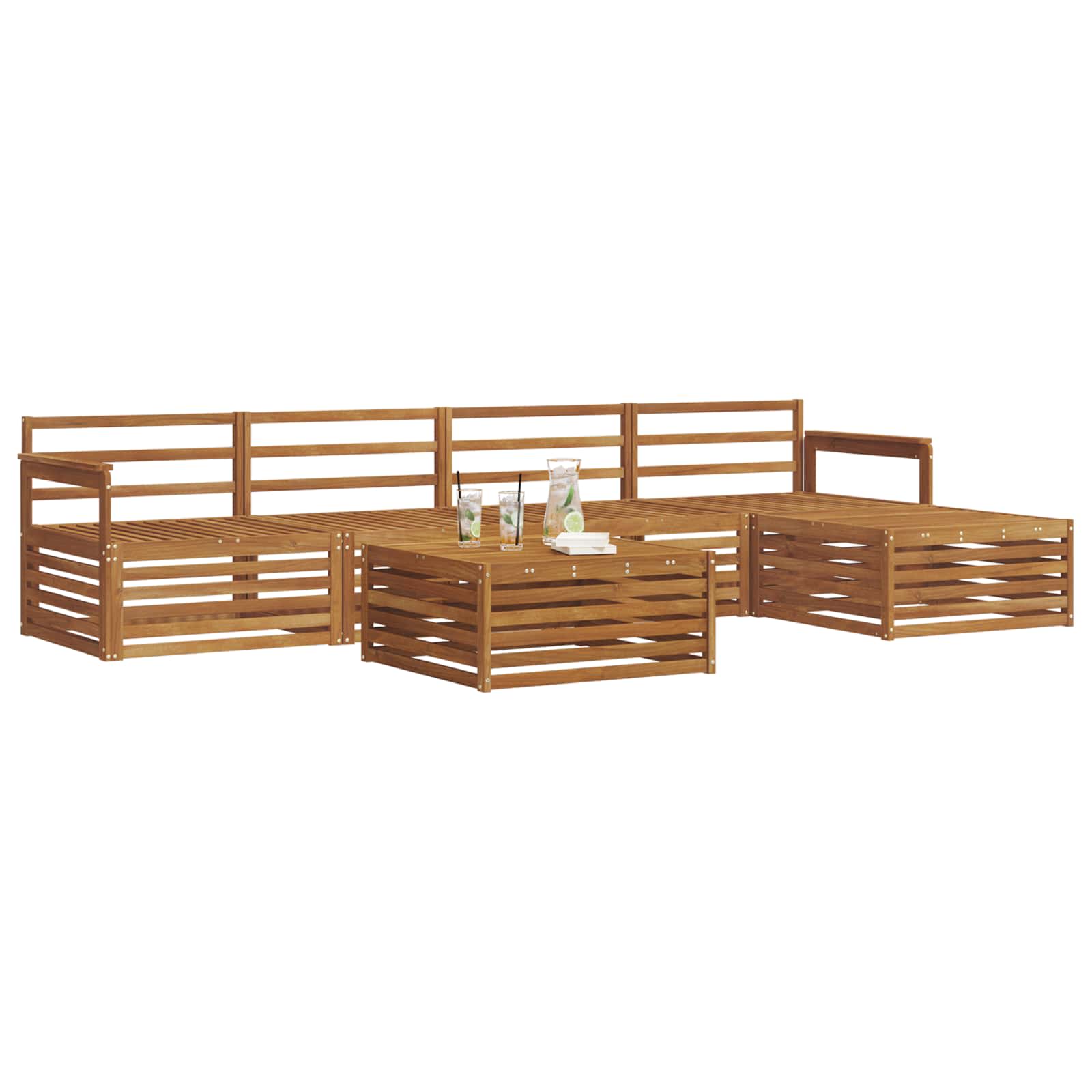 Ensemble de canapés d'extérieur 6 pcs Naturel - XIOS