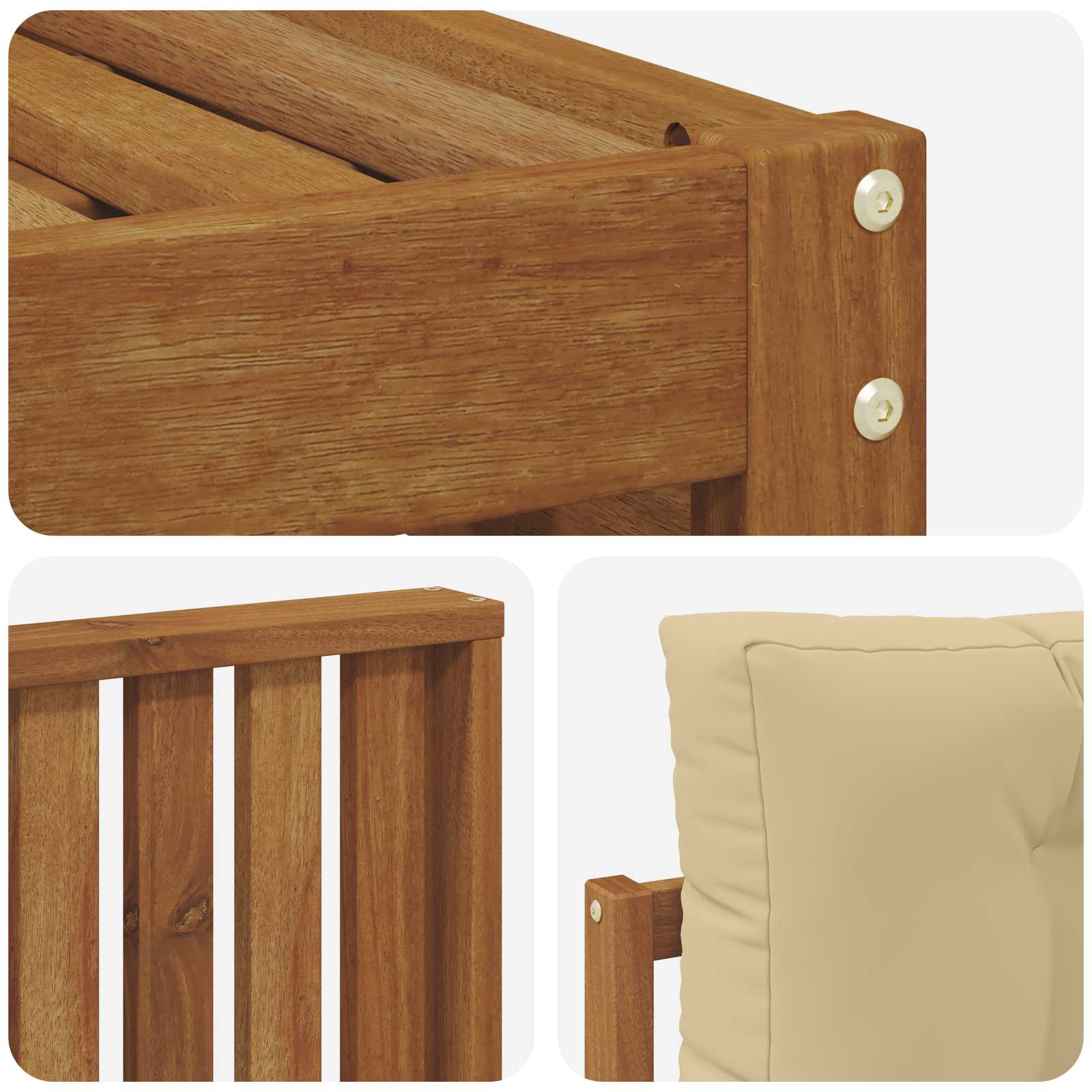 Ensemble de canapés d'extérieur 6 pcs Naturel et Beige - XIOS