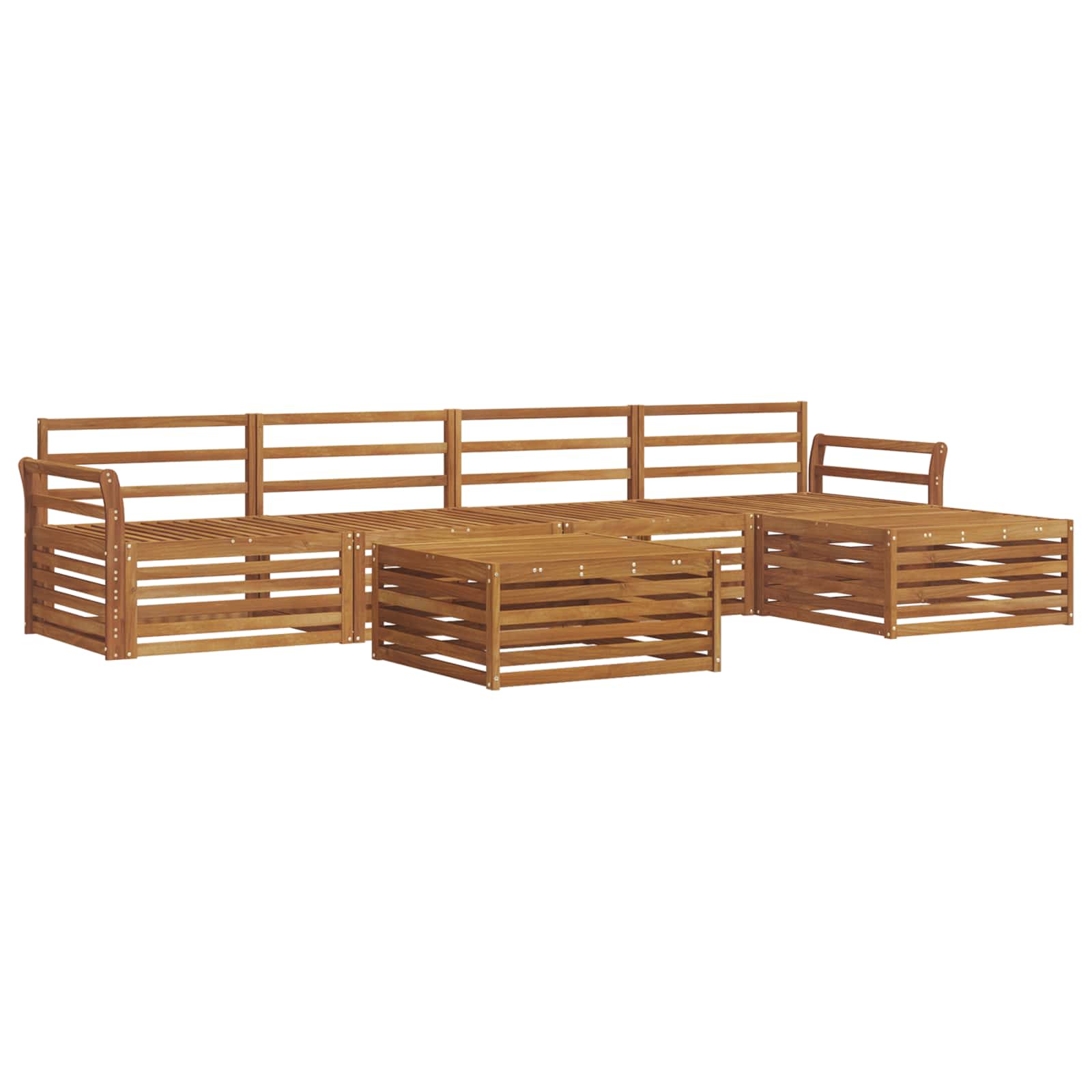 Ensemble de canapés d'extérieur 6 pcs Naturel - XIOS