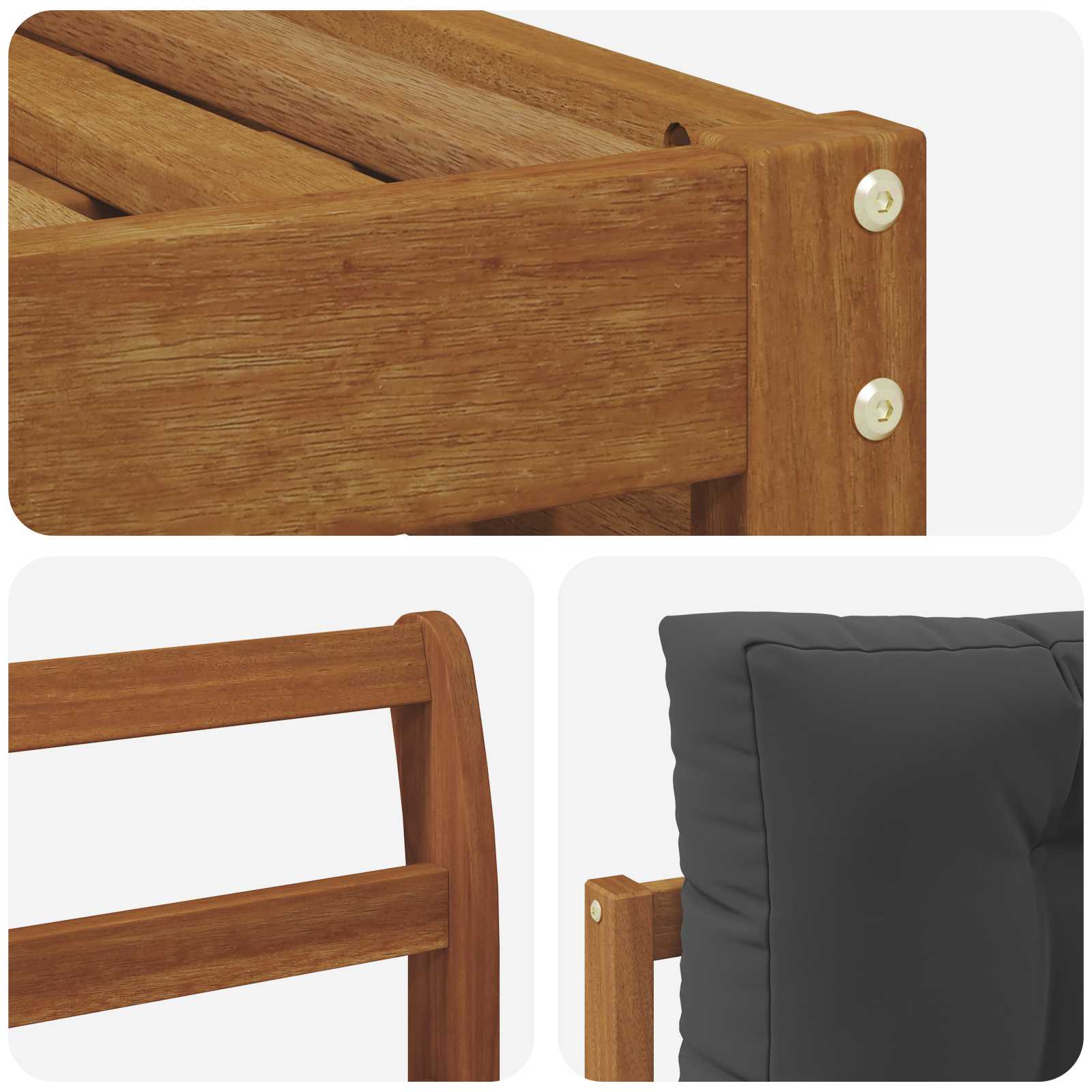 Ensemble de canapés d'extérieur 6 pcs Naturel et Anthracite - XIOS