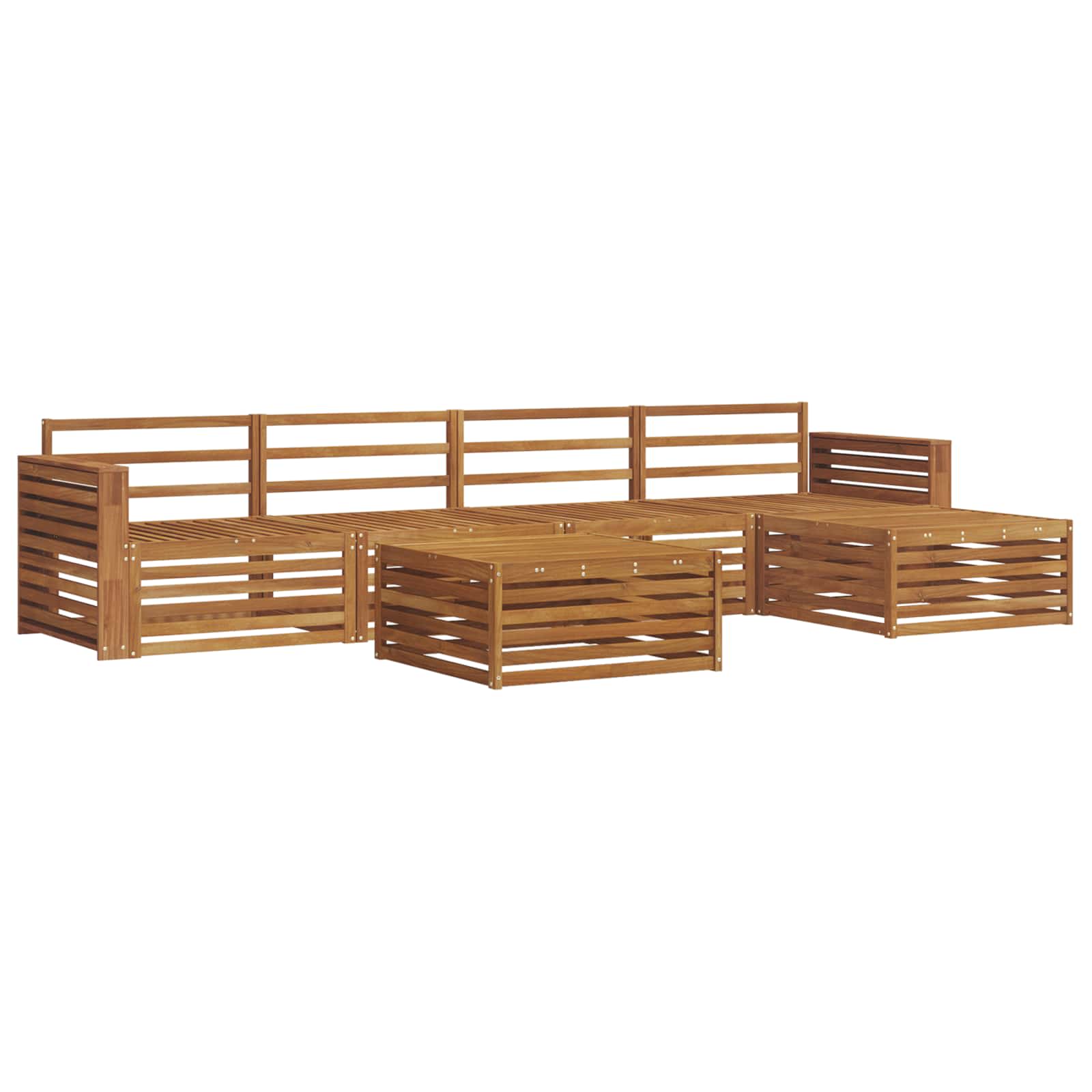 Ensemble de canapés d'extérieur 6 pcs Naturel - XIOS