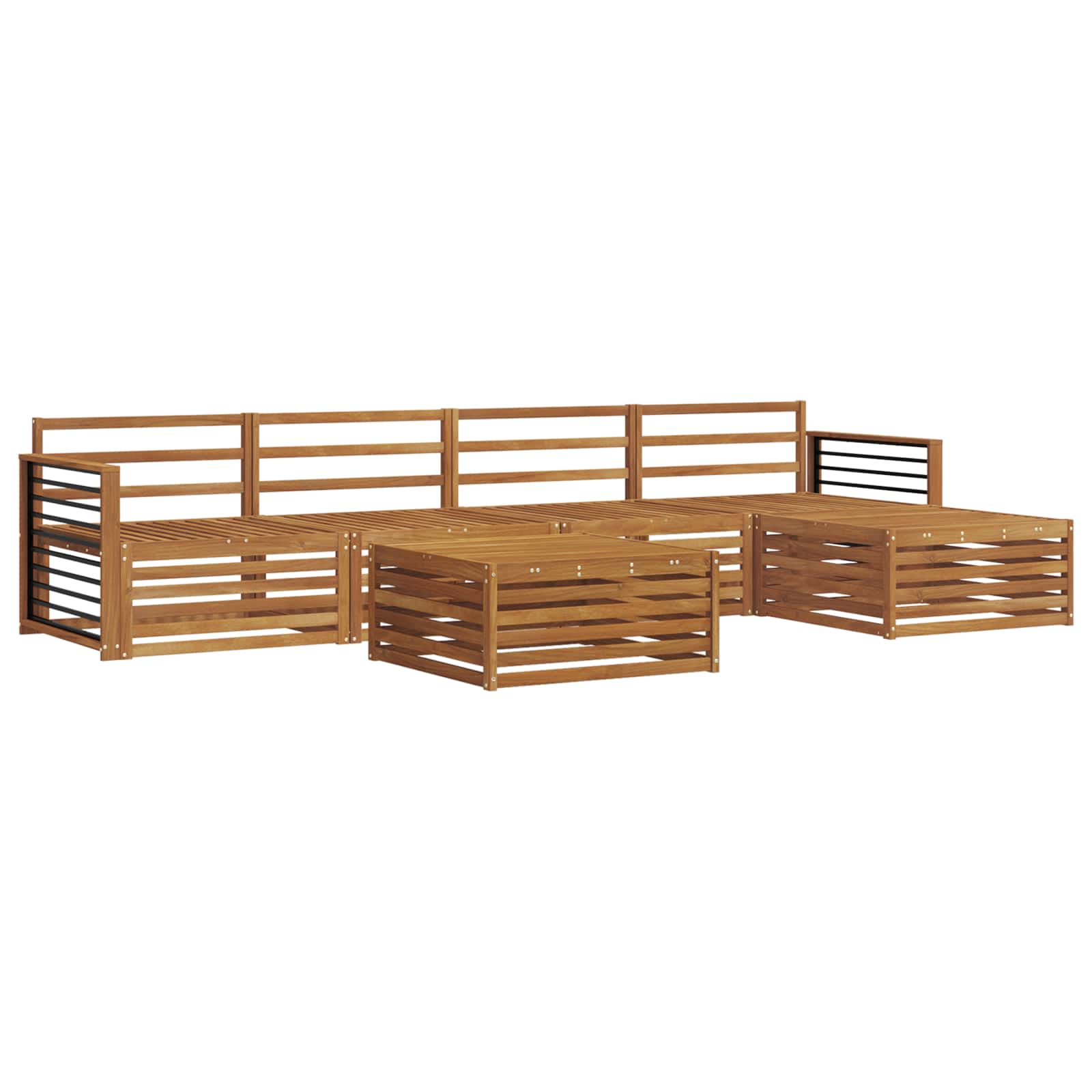Ensemble de canapés d'extérieur 6 pcs Naturel - XIOS