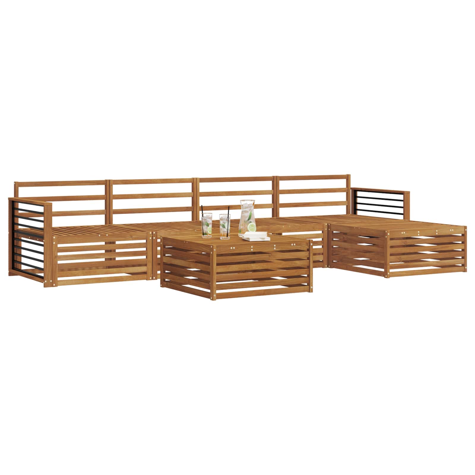 Ensemble de canapés d'extérieur 6 pcs Naturel - XIOS