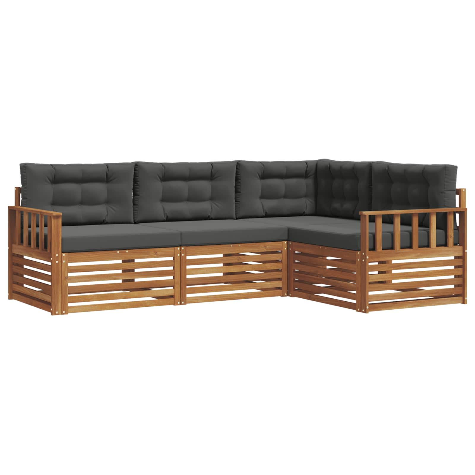 Ensemble de canapés d'extérieur 4 pcs Naturel et Anthracite - XIOS