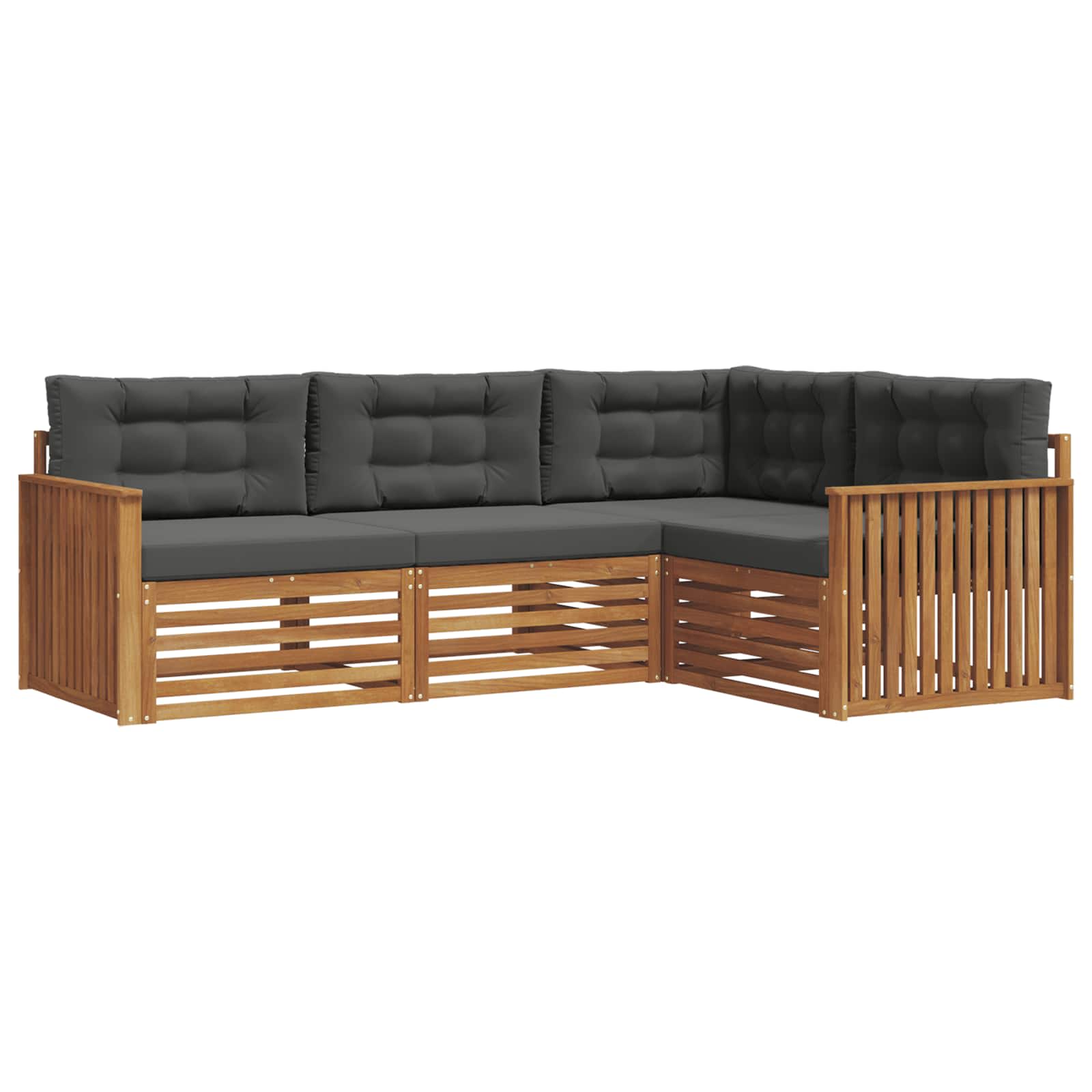 Ensemble de canapés d'extérieur 4 pcs Naturel et Anthracite - XIOS