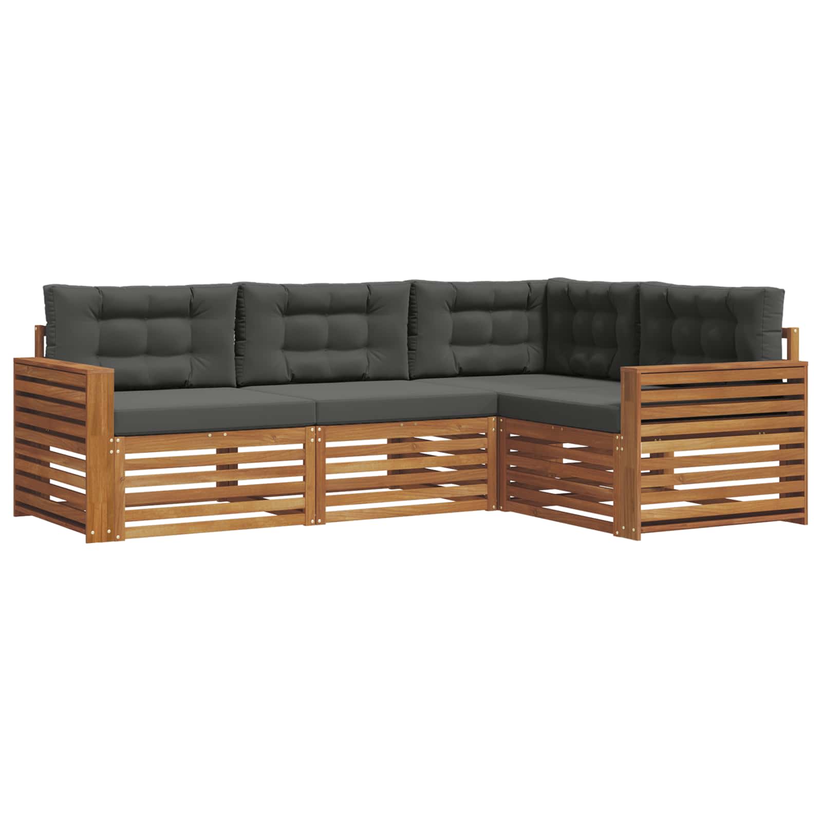 Ensemble de canapés d'extérieur 4 pc Naturel et Anthracite