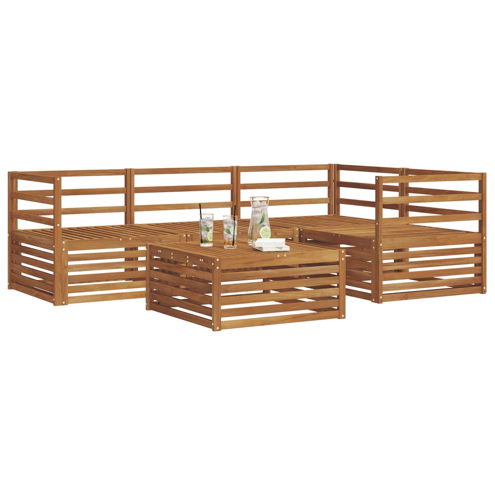 Ensemble de canapés d'extérieur 5 pcs Naturel - XIOS