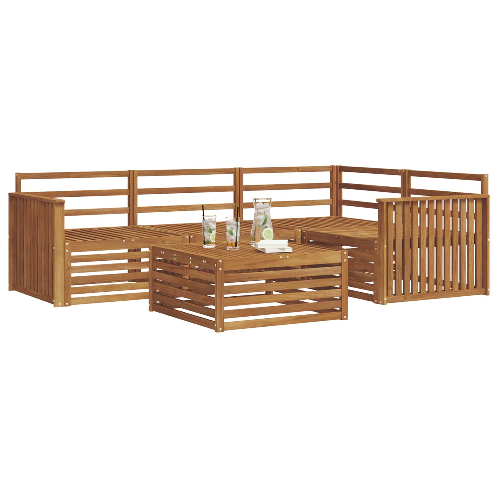 Ensemble de canapés d'extérieur 5 pcs Naturel - XIOS