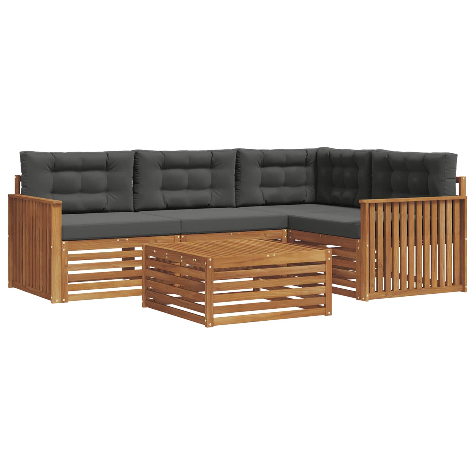 Ensemble de canapés d'extérieur 5 pcs Naturel et Anthracite - XIOS