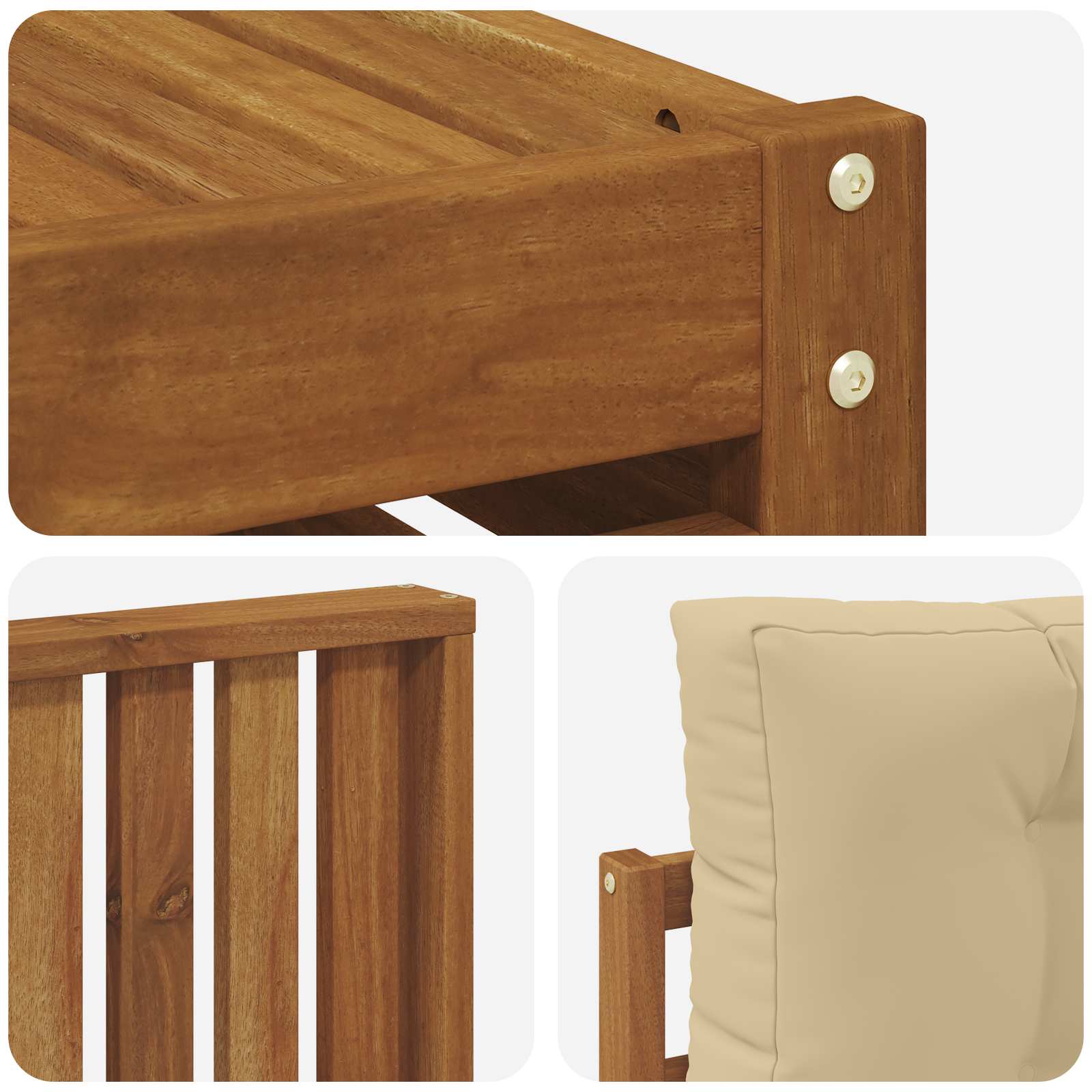 Ensemble de canapés d'extérieur 5 pcs Naturel et Beige - XIOS