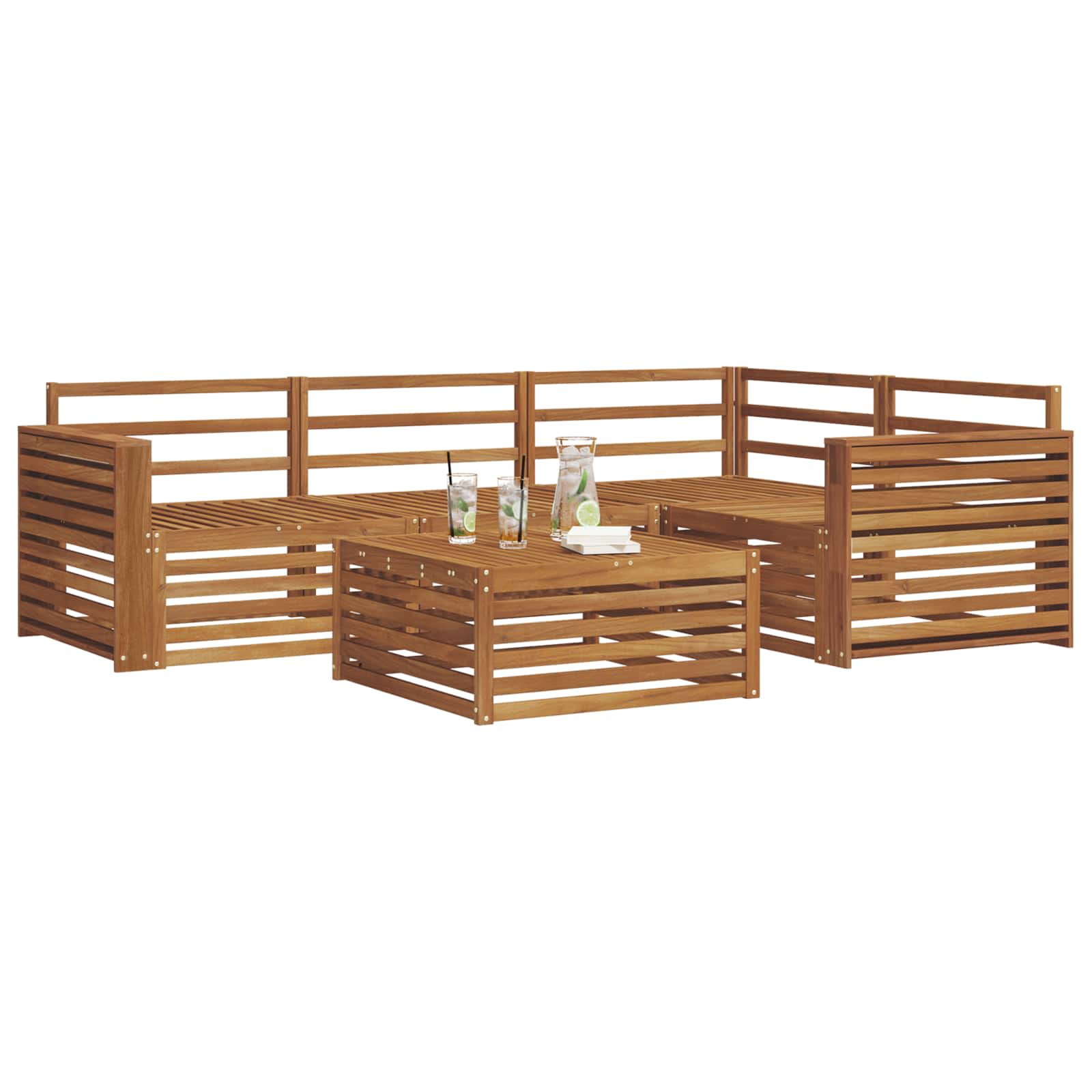 Ensemble de canapés d'extérieur 5 pcs Naturel - XIOS