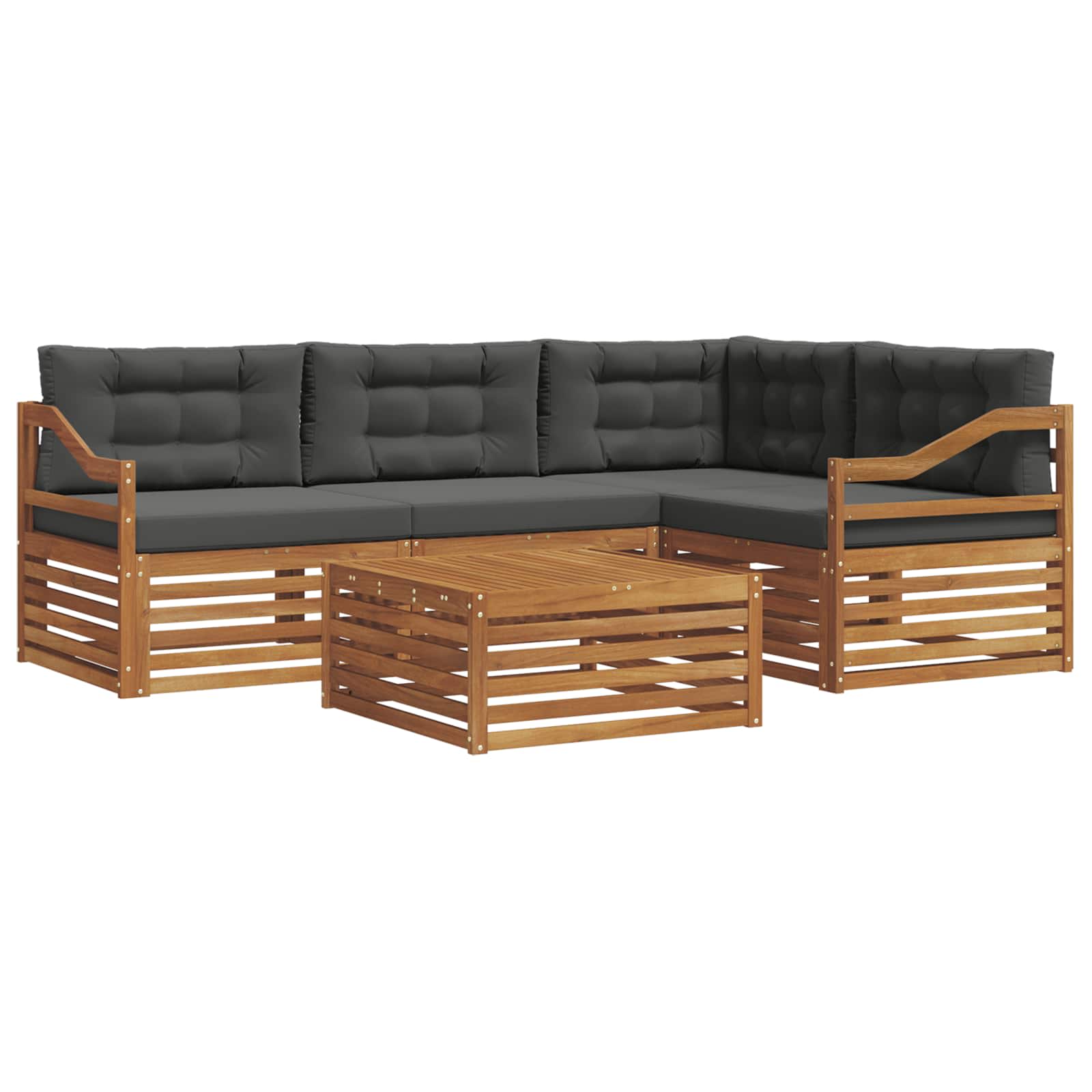 Ensemble de canapés d'extérieur 5 pcs Naturel et Anthracite - XIOS