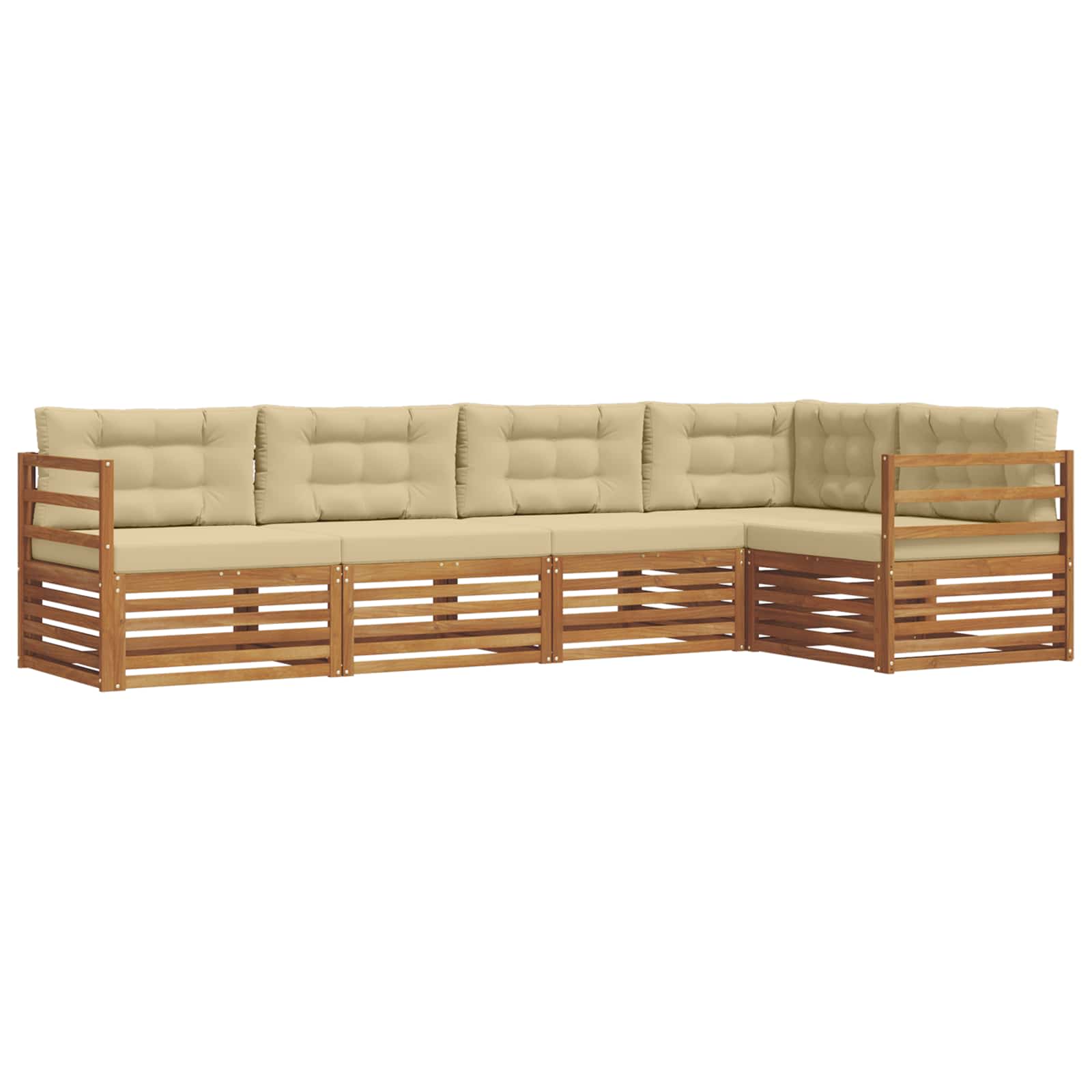 Ensemble de canapés d'extérieur 5 pcs Naturel et Beige - XIOS