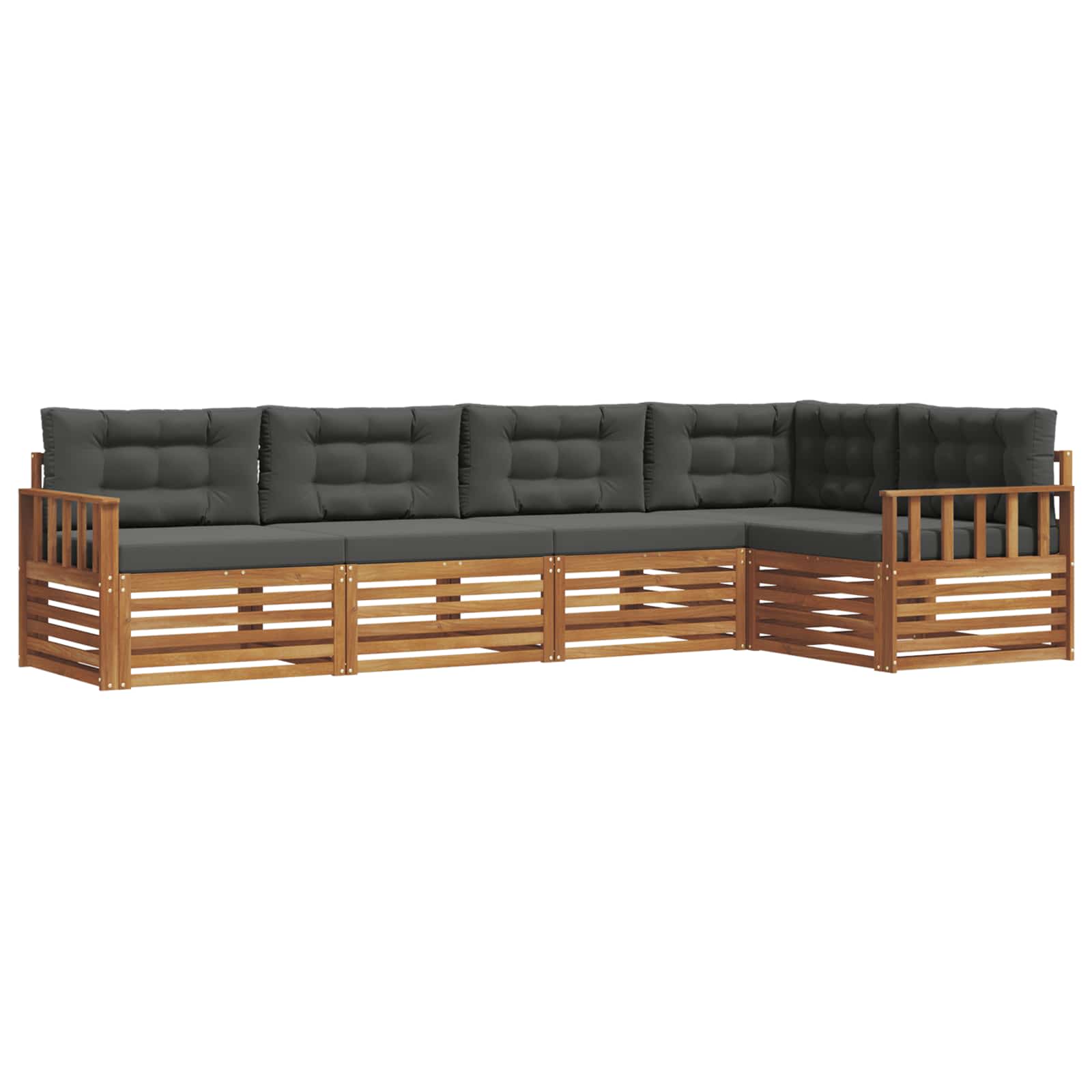 Ensemble de canapés d'extérieur 5 pcs Naturel et Anthracite - XIOS