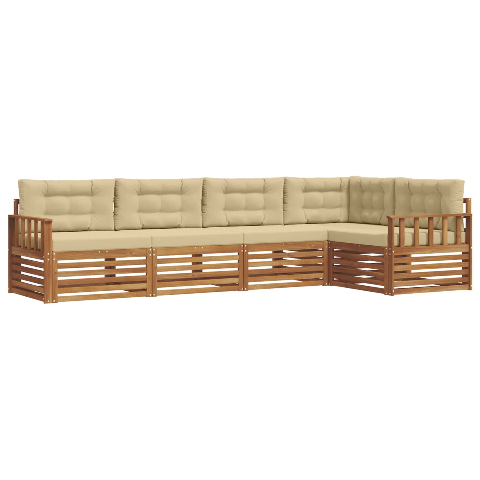 Ensemble de canapés d'extérieur 5 pcs Naturel et Beige - XIOS