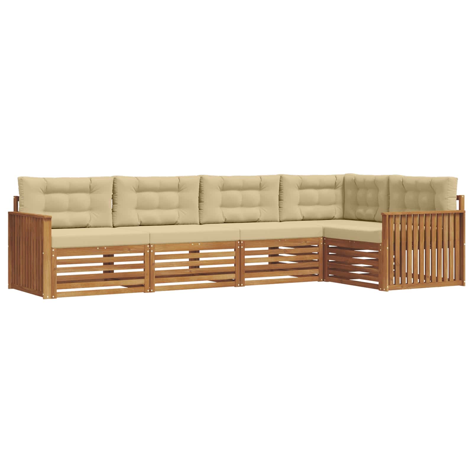 Ensemble de canapés d'extérieur 5 pcs Naturel et Beige - XIOS