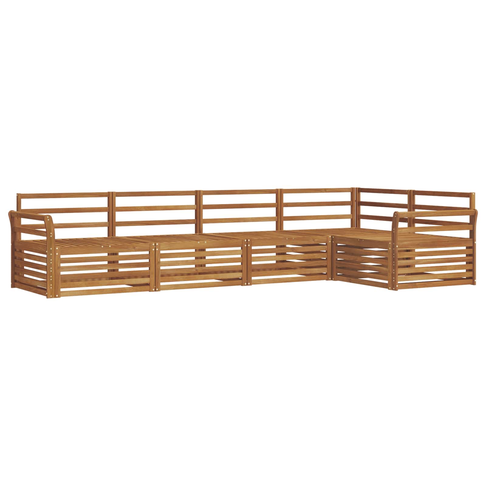 Ensemble de canapés d'extérieur 5 pcs Naturel - XIOS