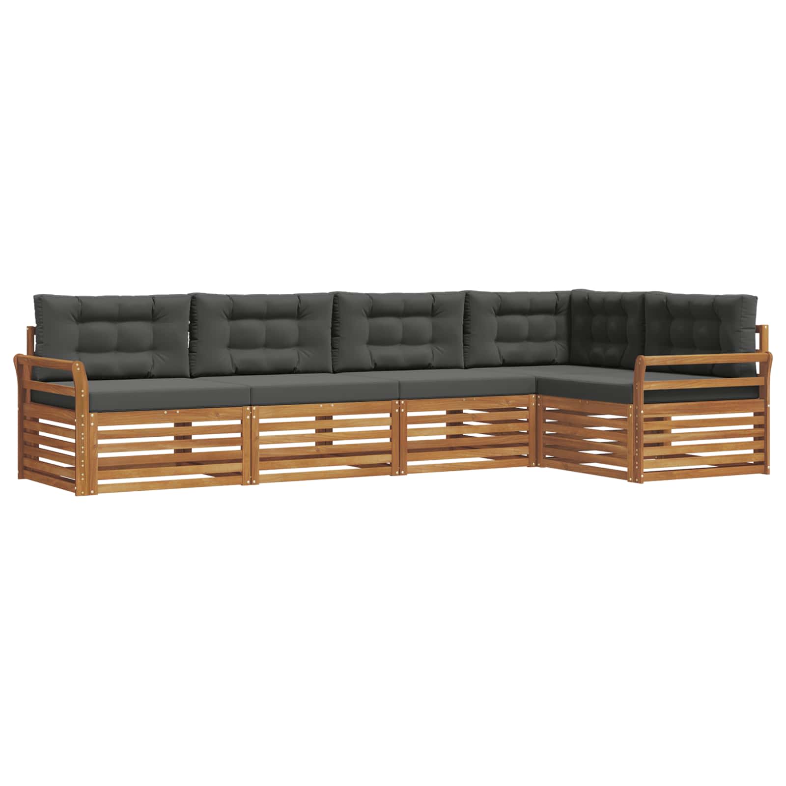 Ensemble de canapés d'extérieur 5 pcs Naturel et Anthracite - XIOS