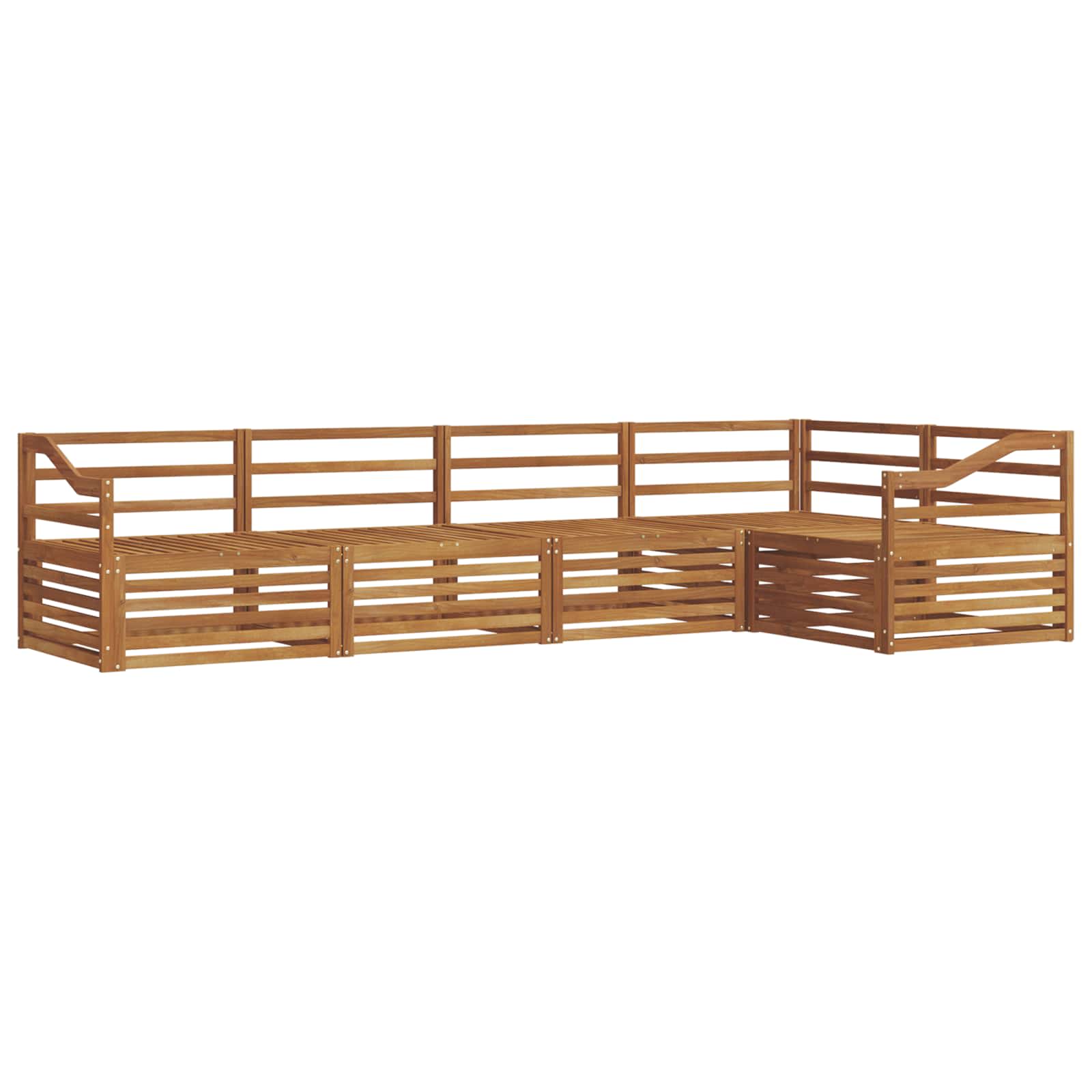 Ensemble de canapés d'extérieur 5 pcs Naturel - XIOS