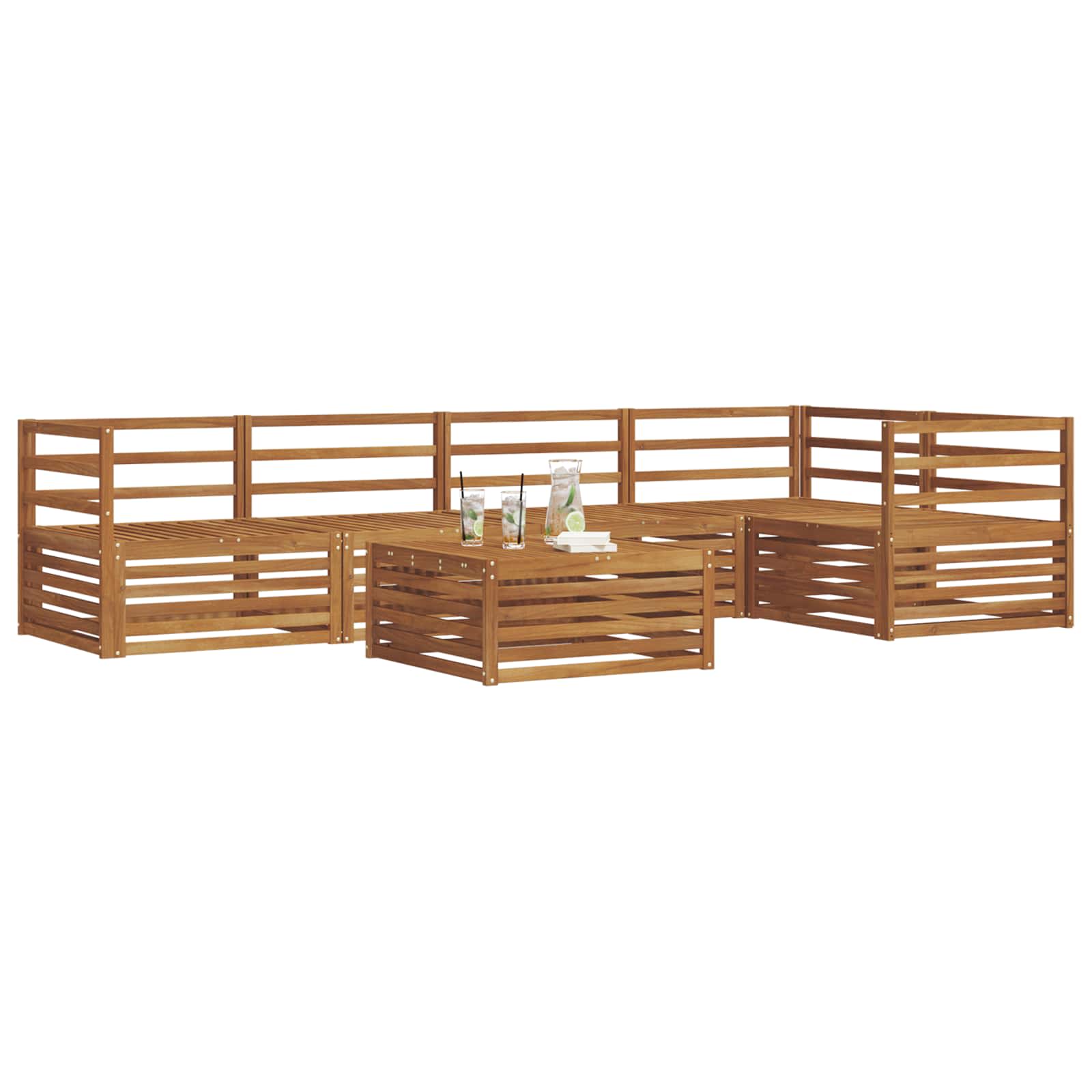 Ensemble de canapés d'extérieur 6 pcs Naturel - XIOS