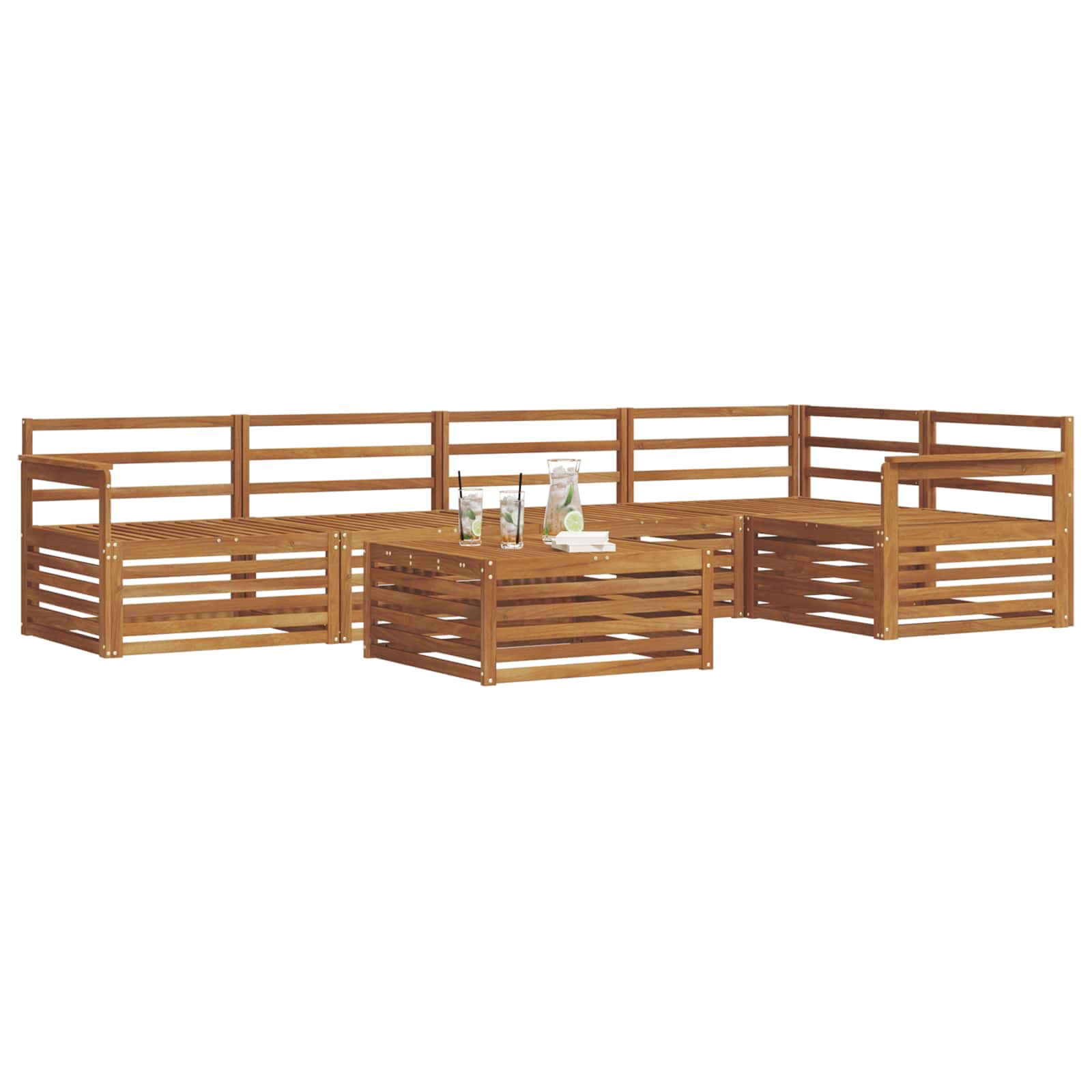 Ensemble de canapés d'extérieur 6 pcs Naturel - XIOS