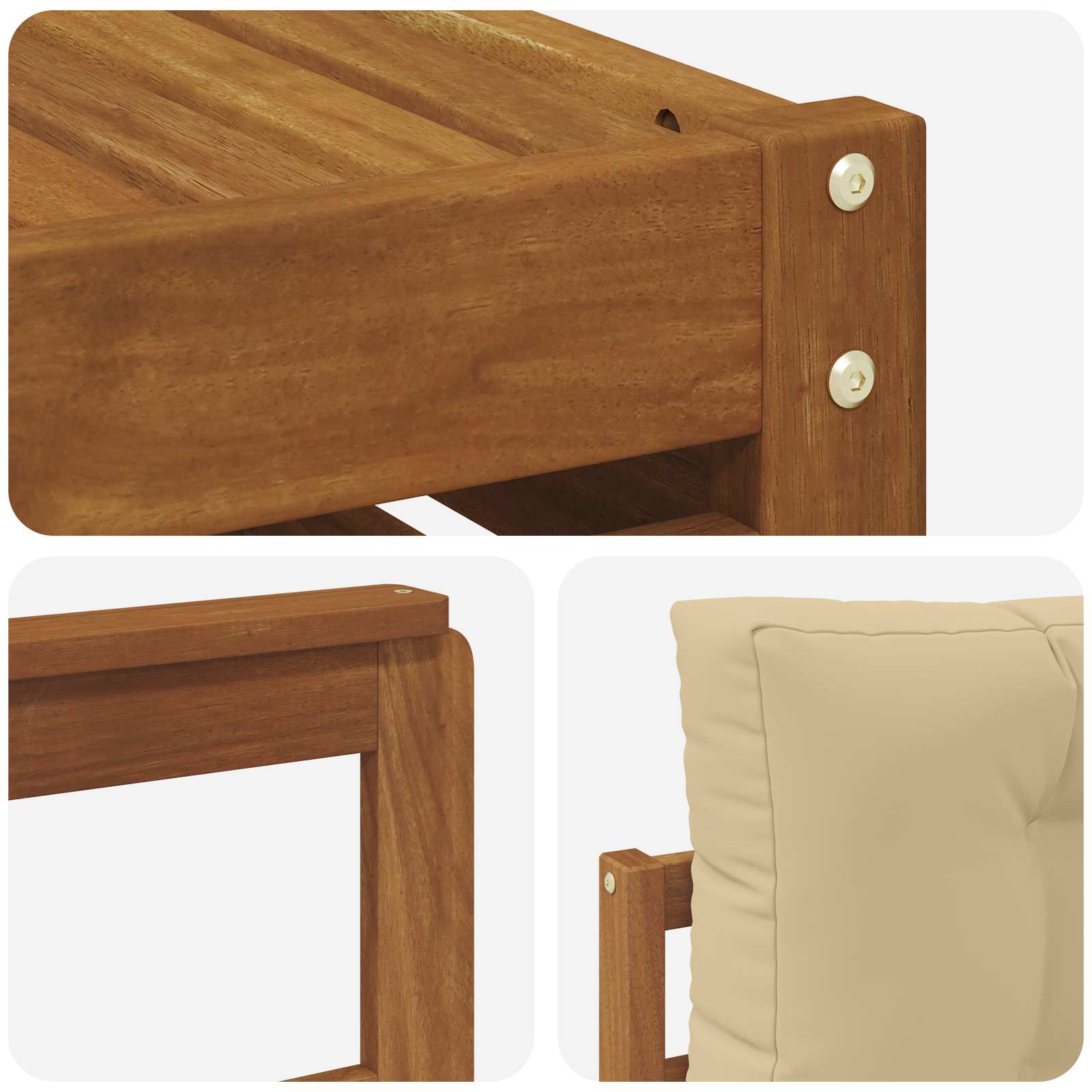 Ensemble de canapés d'extérieur 6 pcs Naturel et Beige - XIOS