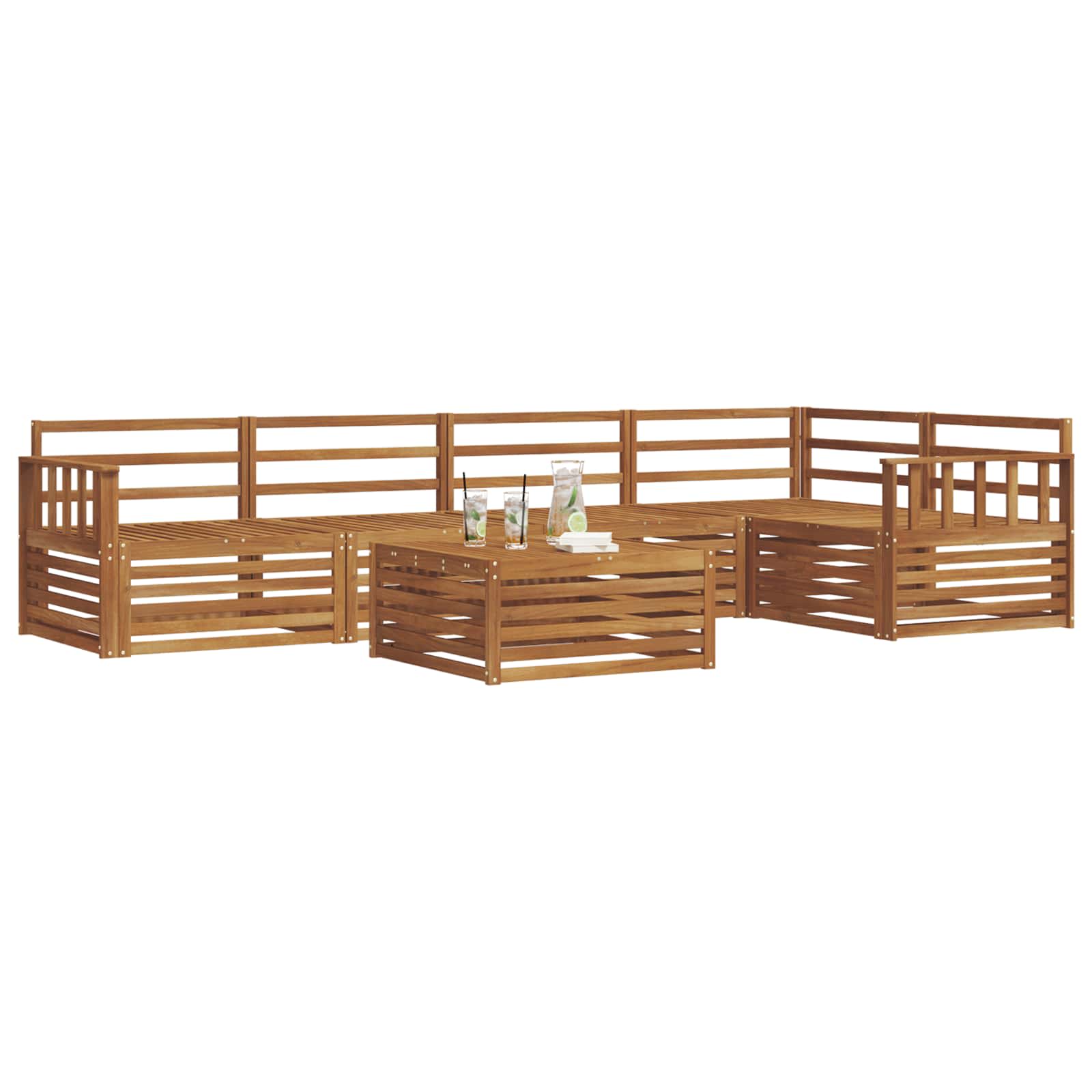 Ensemble de canapés d'extérieur 6 pcs Naturel - XIOS