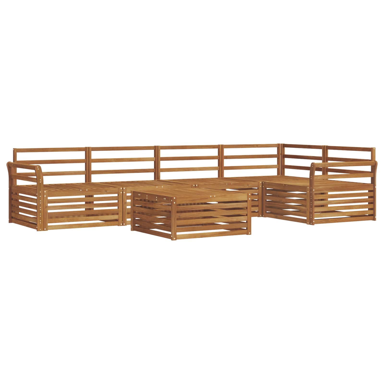 Ensemble de canapés d'extérieur 6 pcs Naturel - XIOS