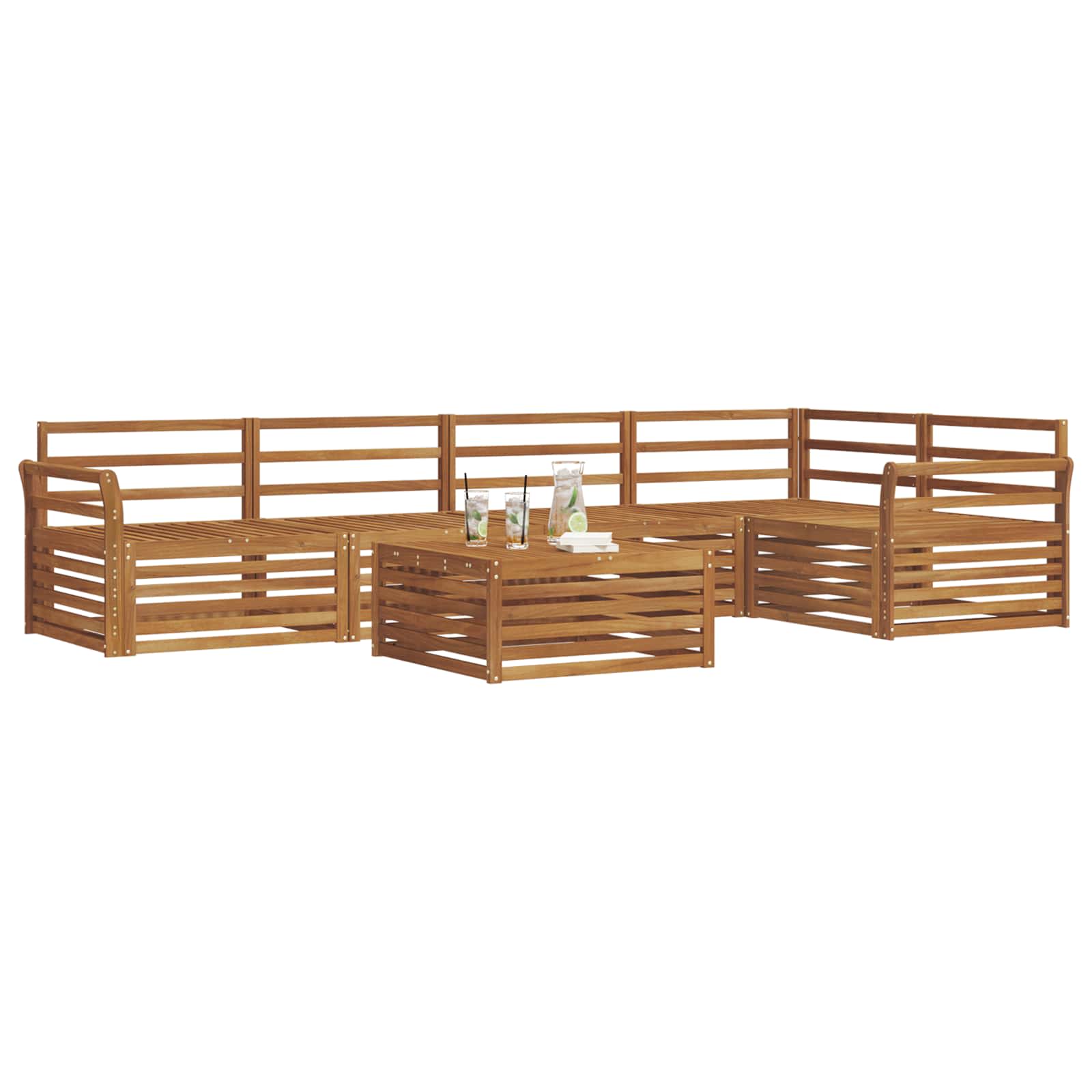Ensemble de canapés d'extérieur 6 pcs Naturel - XIOS