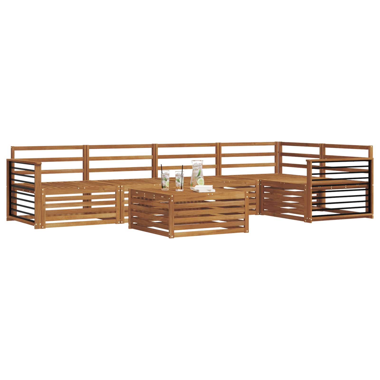 Ensemble de canapés d'extérieur 6 pcs Naturel - XIOS