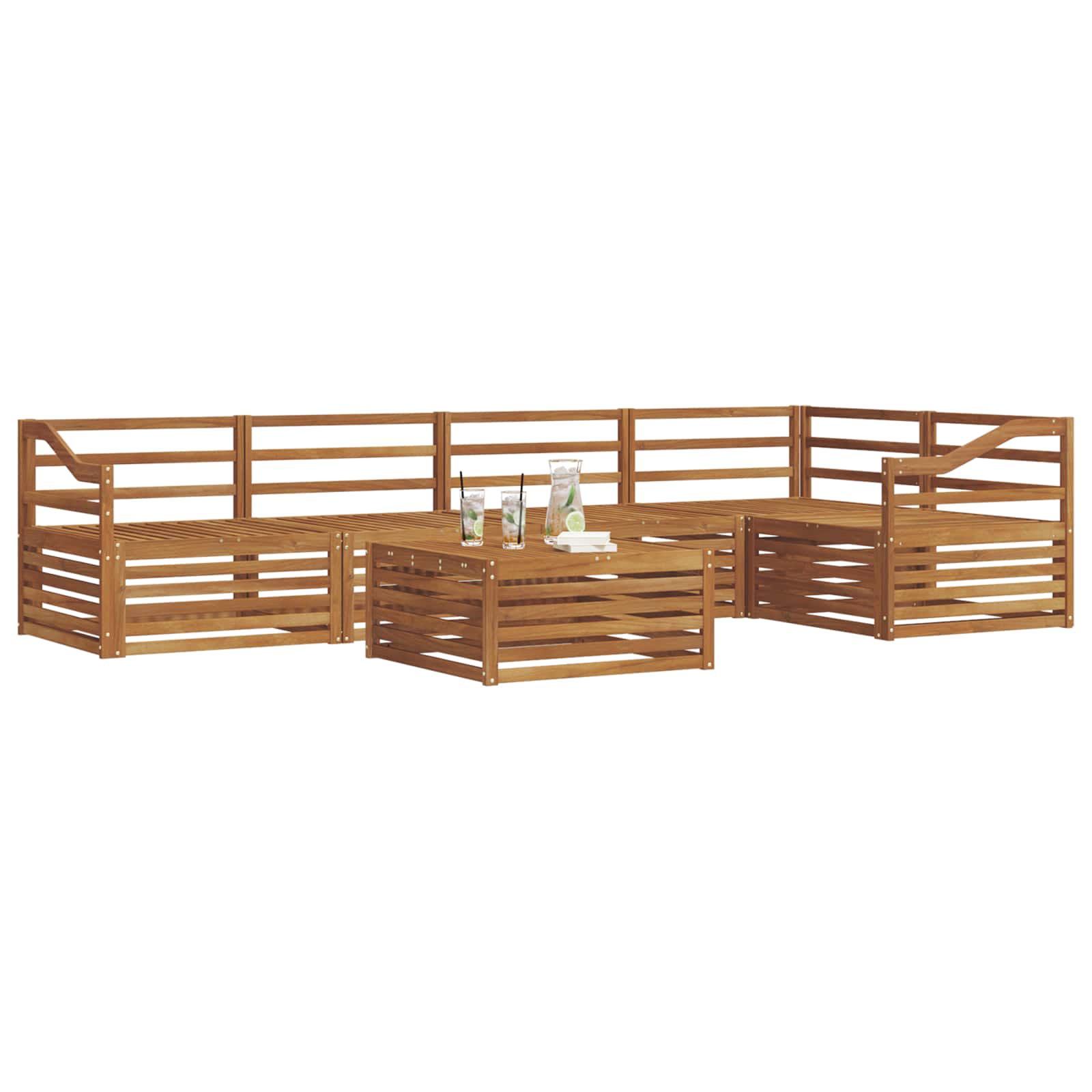 Ensemble de canapés d'extérieur 6 pcs Naturel - XIOS